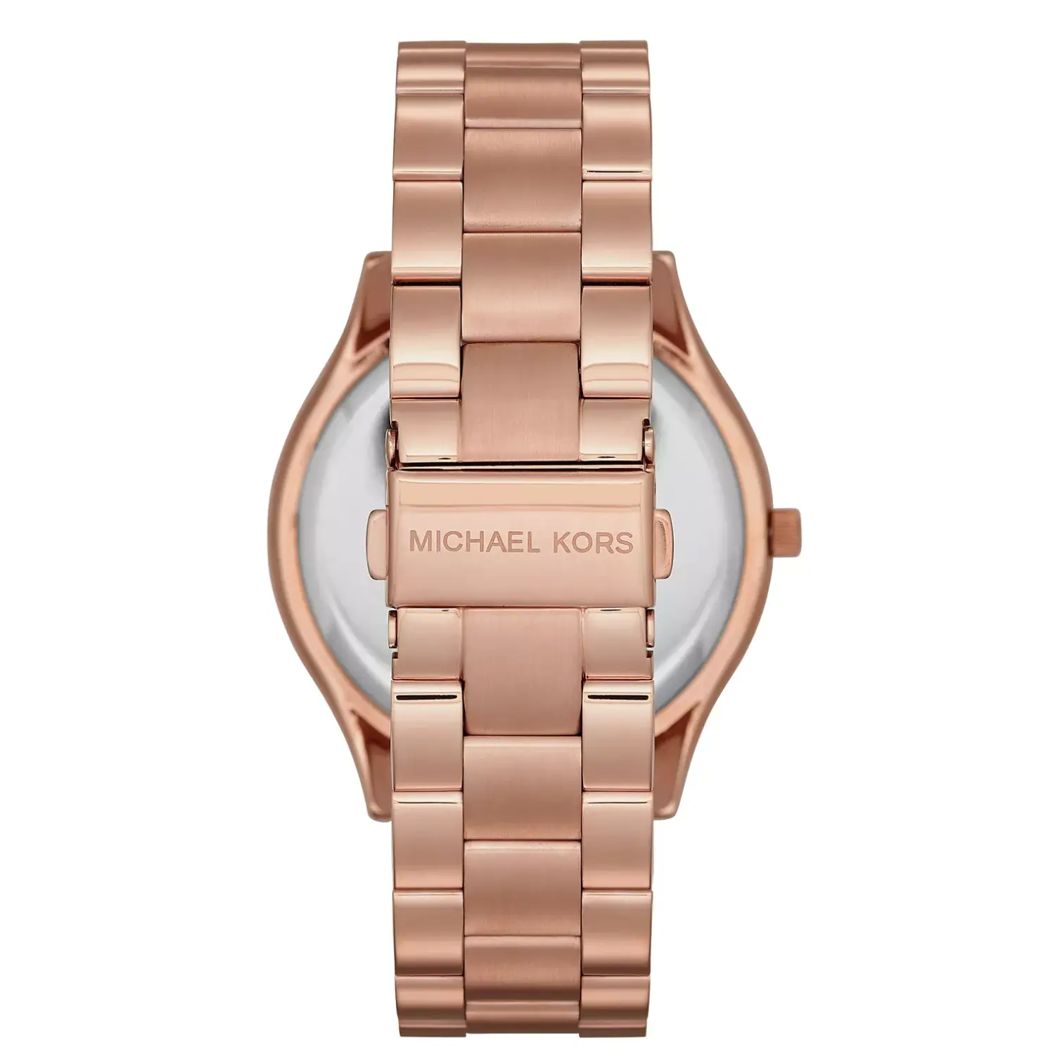 Michael Kors Unisex Slim Runway Rose Gold-Tone Stainless Steel Bracelet Watch 42mm