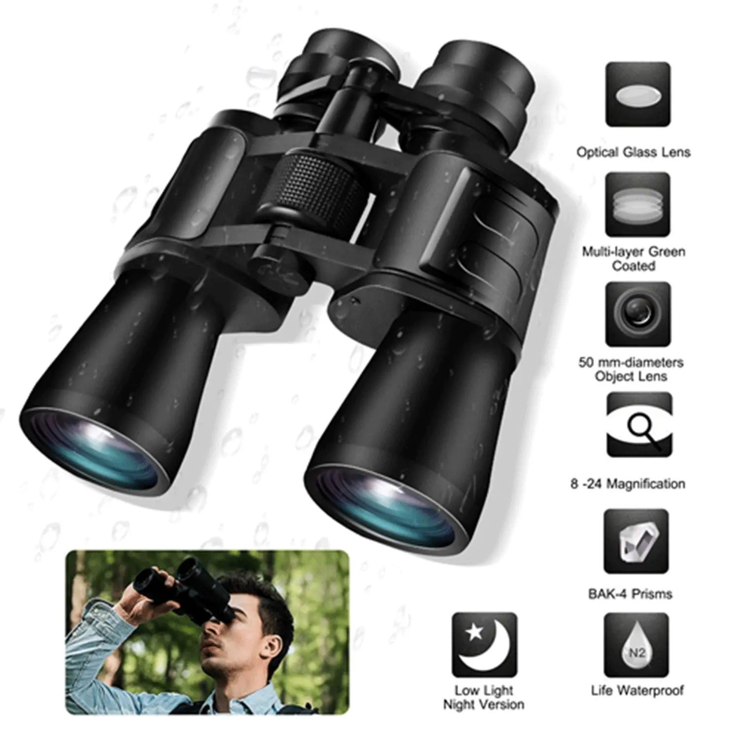Portable Zoom Binoculars