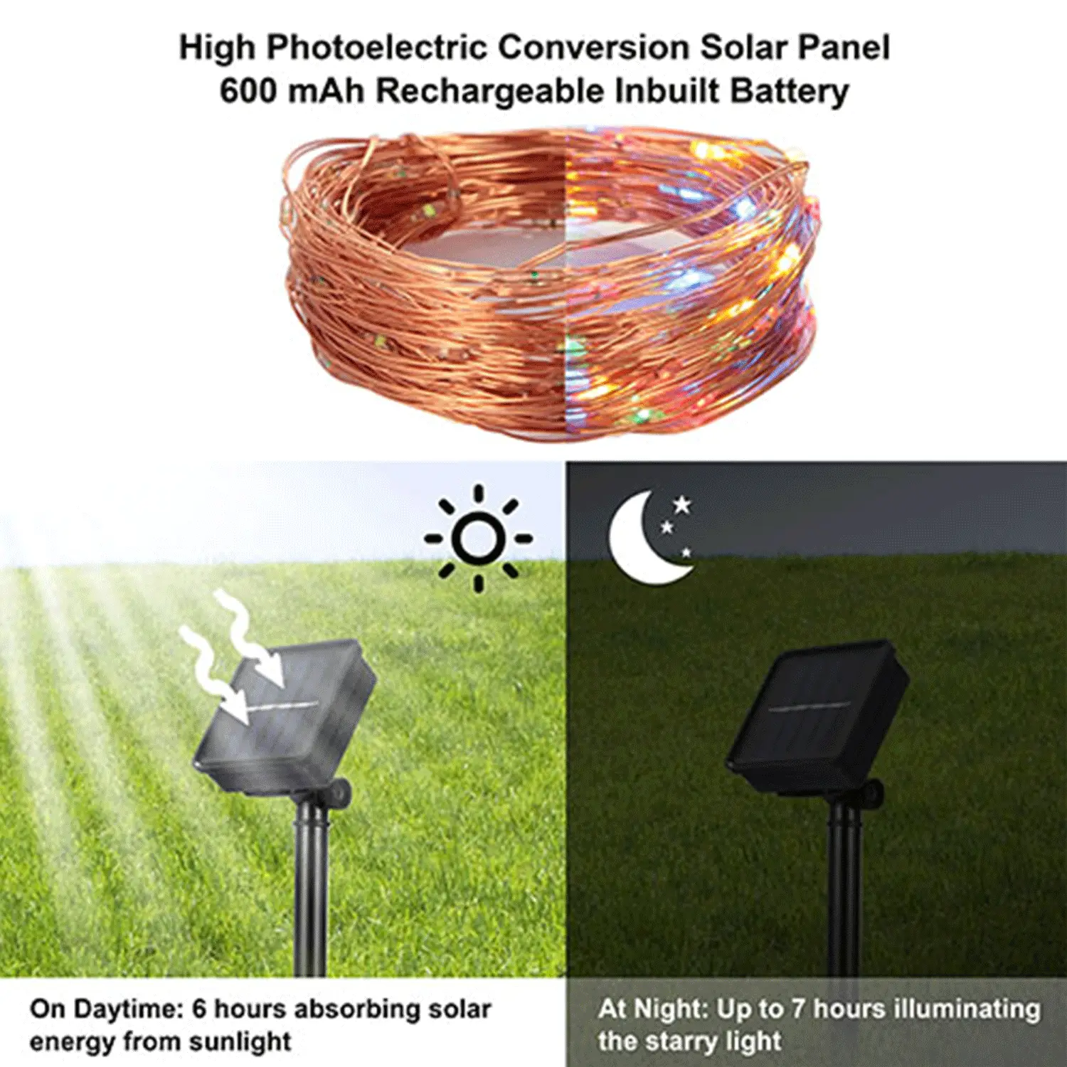 SolarEK 100 LED Outdoor Solar String Lighting