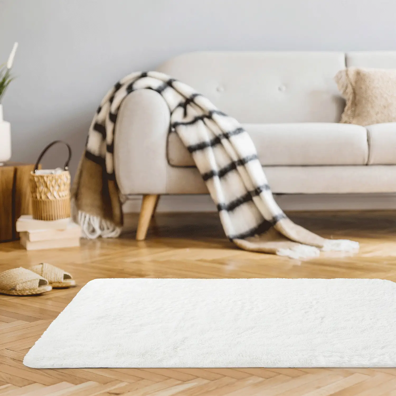 Merry Home Living Room Fuzzy Area Rugs for Bedroom Fluffy for Kids Room, Floor Indoor Shaggy Plush 