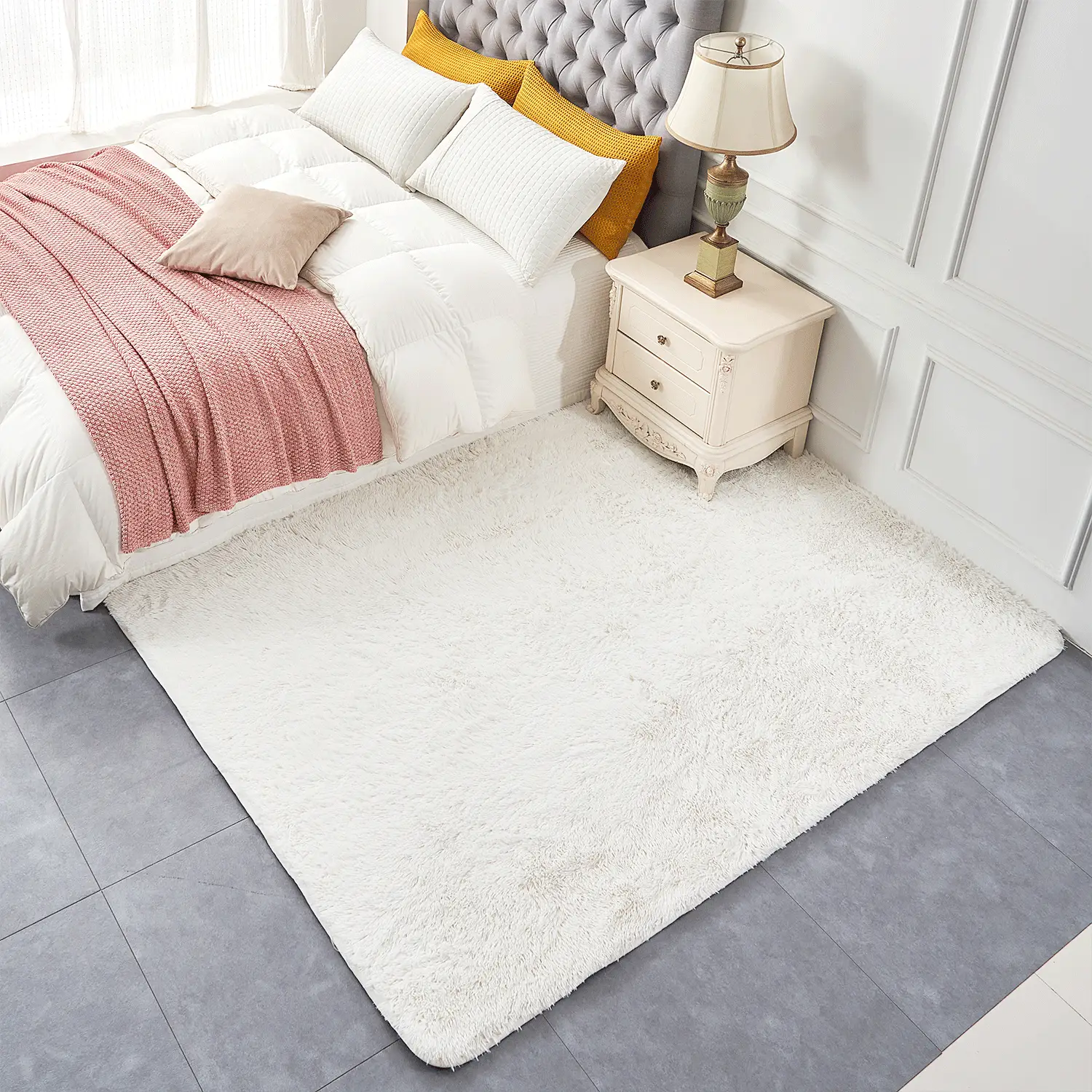 Merry Home Living Room Fuzzy Area Rugs for Bedroom Fluffy for Kids Room, Floor Indoor Shaggy Plush 