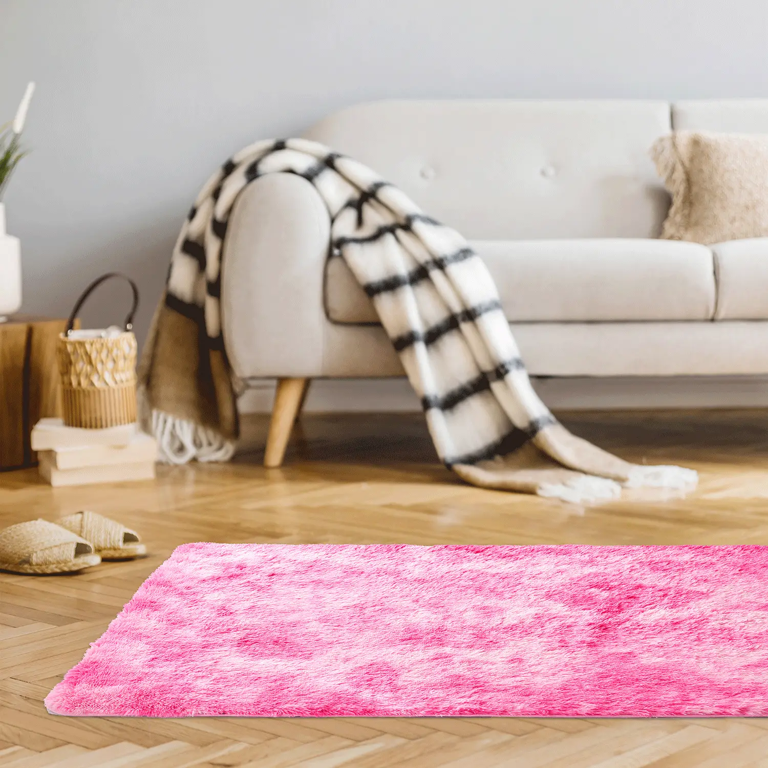 Merry Home Living Room Fuzzy Area Rugs for Bedroom Fluffy for Kids Room, Floor Indoor Shaggy Plush 