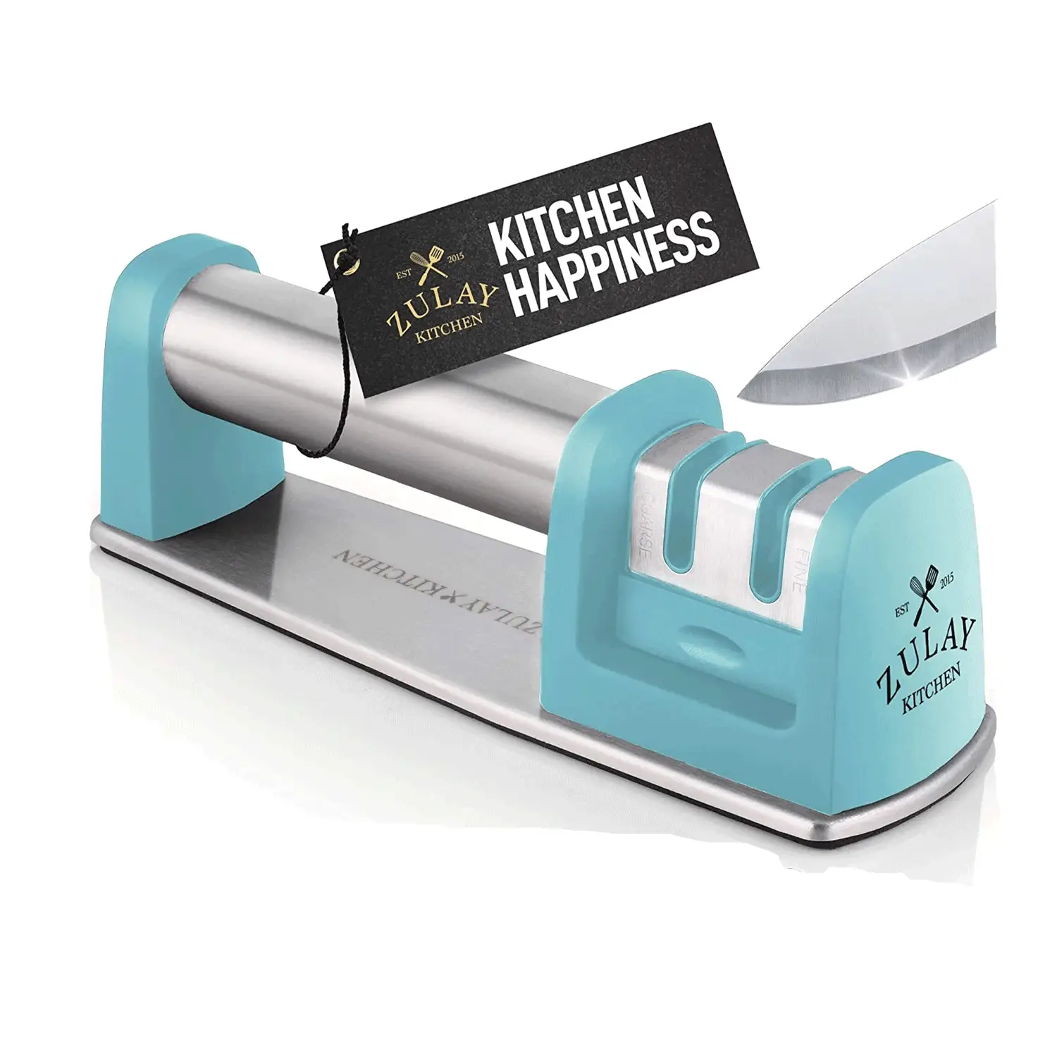 Zulay Kitchen Knife Sharpener (2-Stage Knife Sharpening)