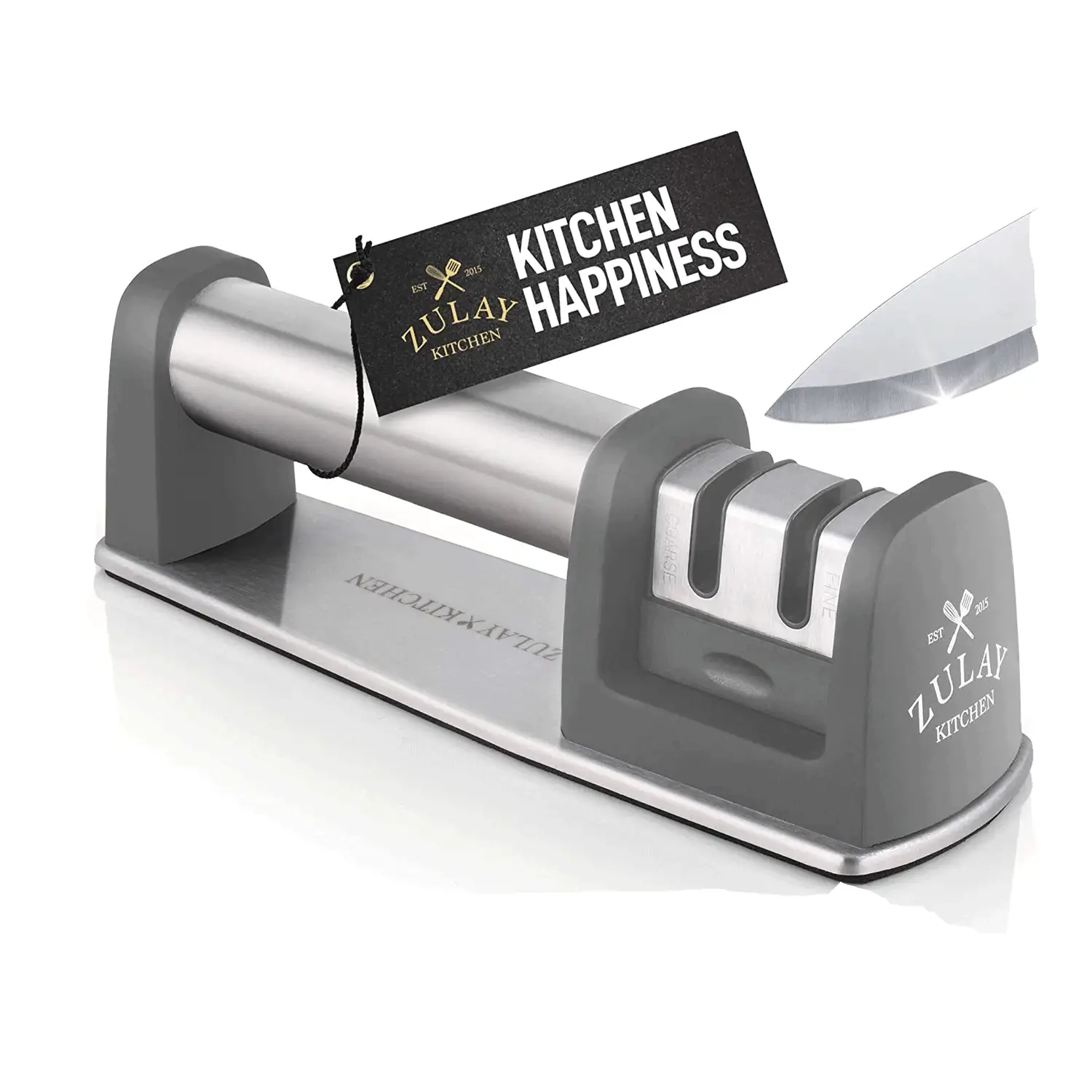 Zulay Kitchen Knife Sharpener (2-Stage Knife Sharpening)