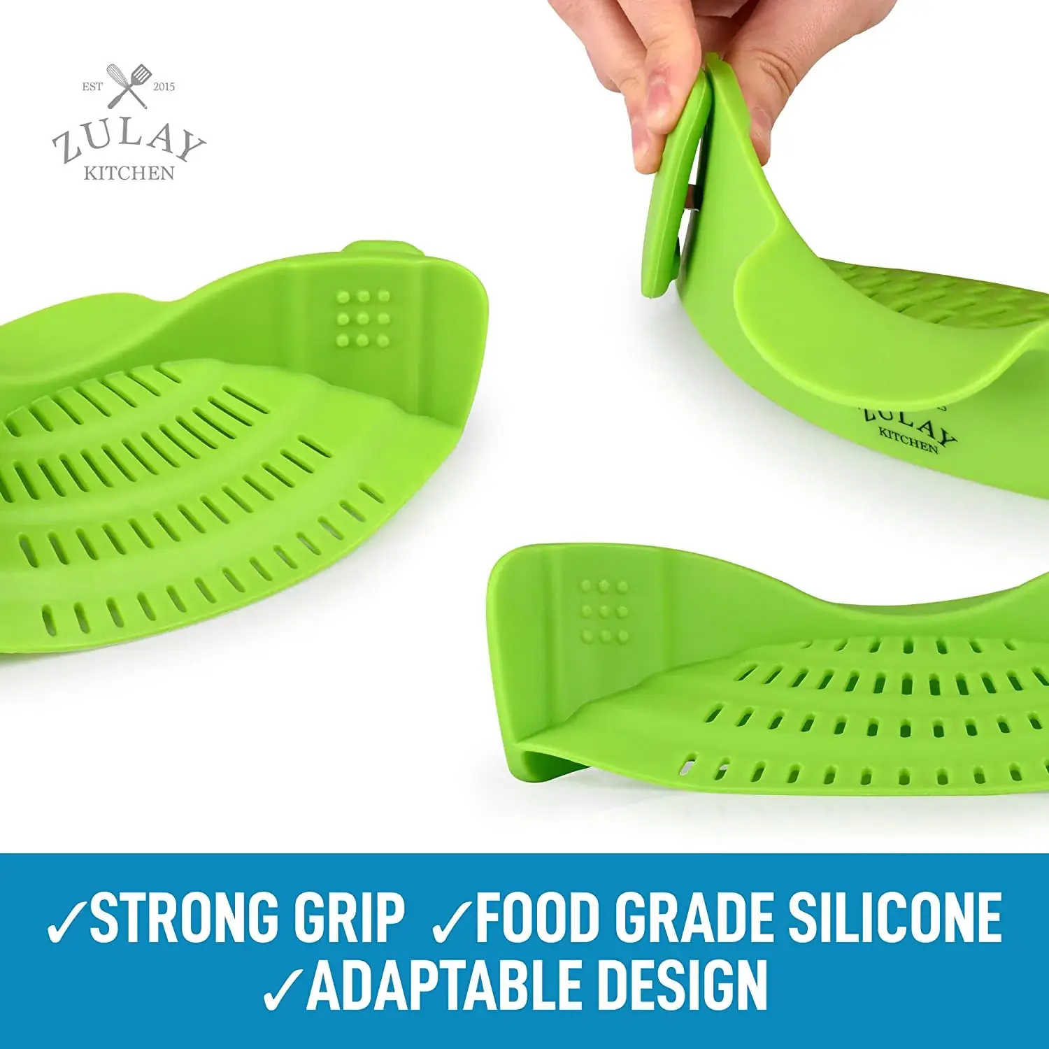 Adjustable Silicone Pot Strainer With Clips