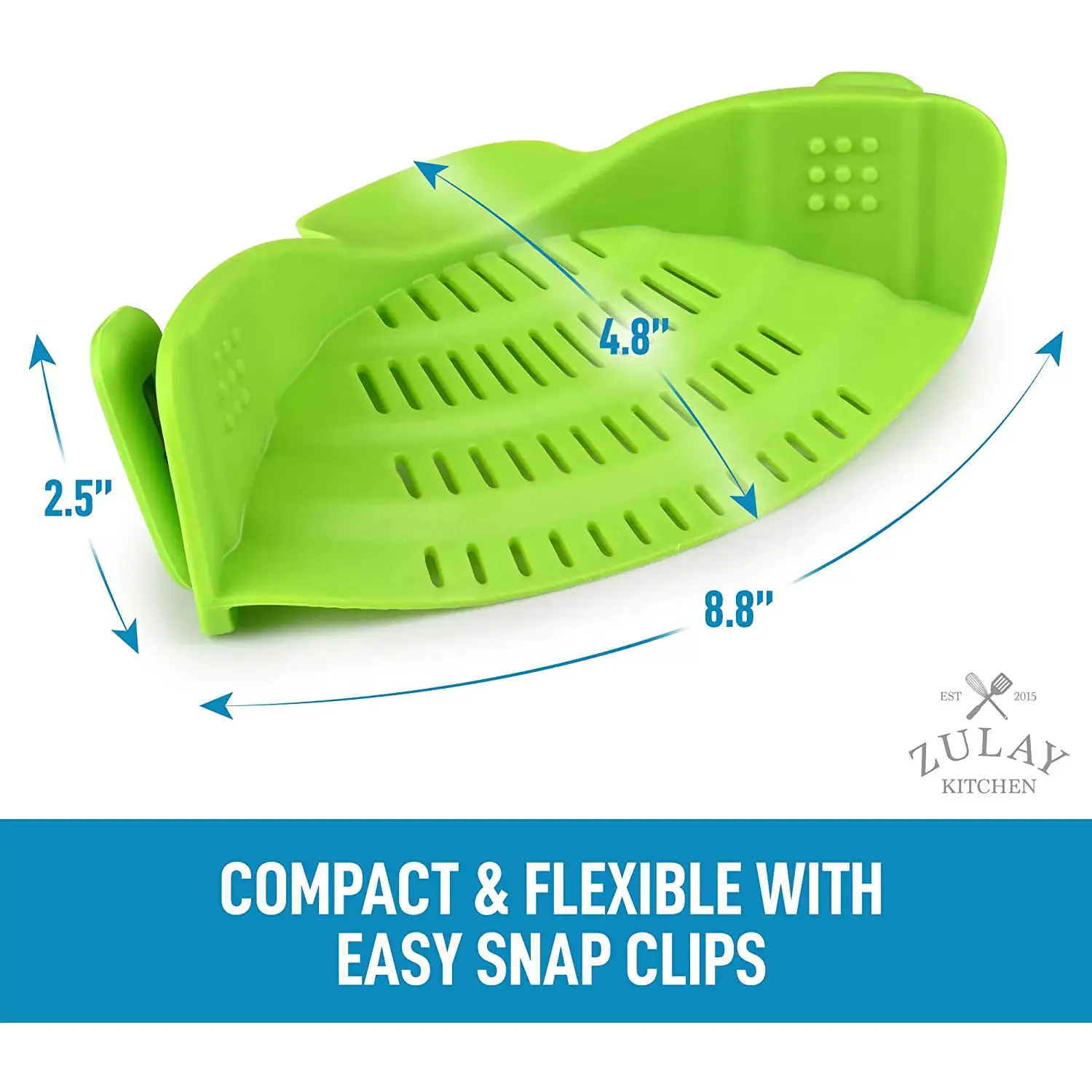 Adjustable Silicone Pot Strainer With Clips