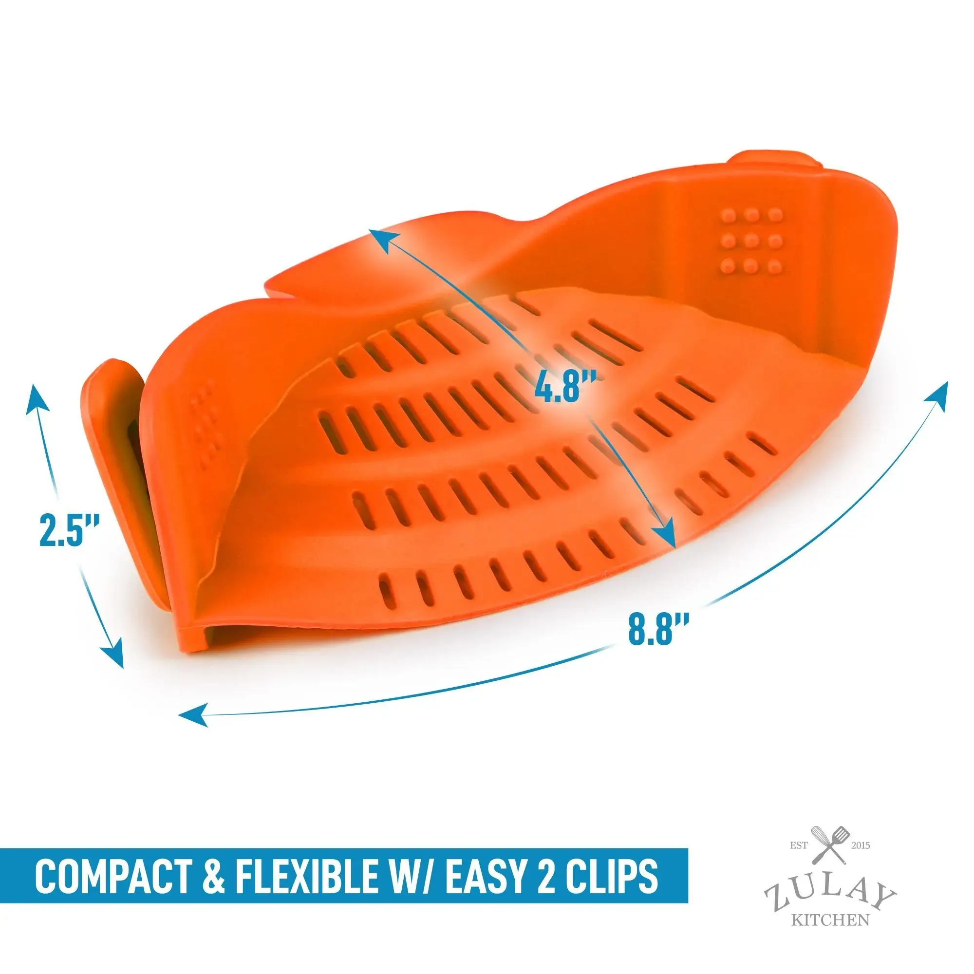 Adjustable Silicone Pot Strainer With Clips