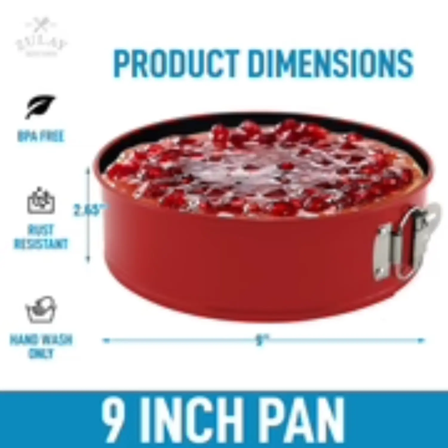 ZK Cheesecake Pan - Springform Pan with Safe Non-Stick Coating - 9 Inch 