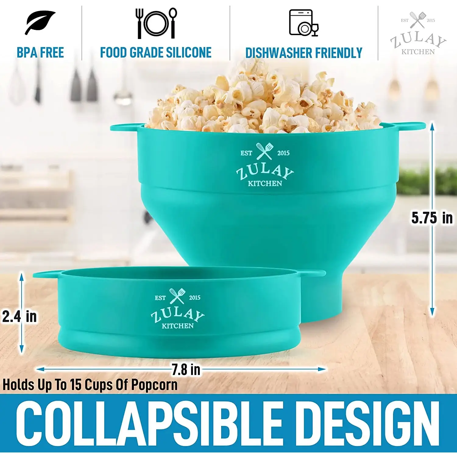 Collapsible Silicone Popcorn Maker