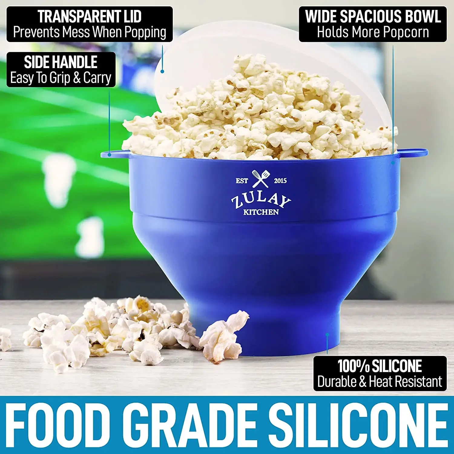 Collapsible Silicone Popcorn Maker