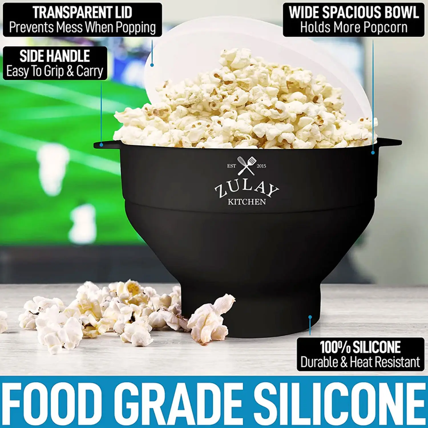 Collapsible Silicone Popcorn Maker