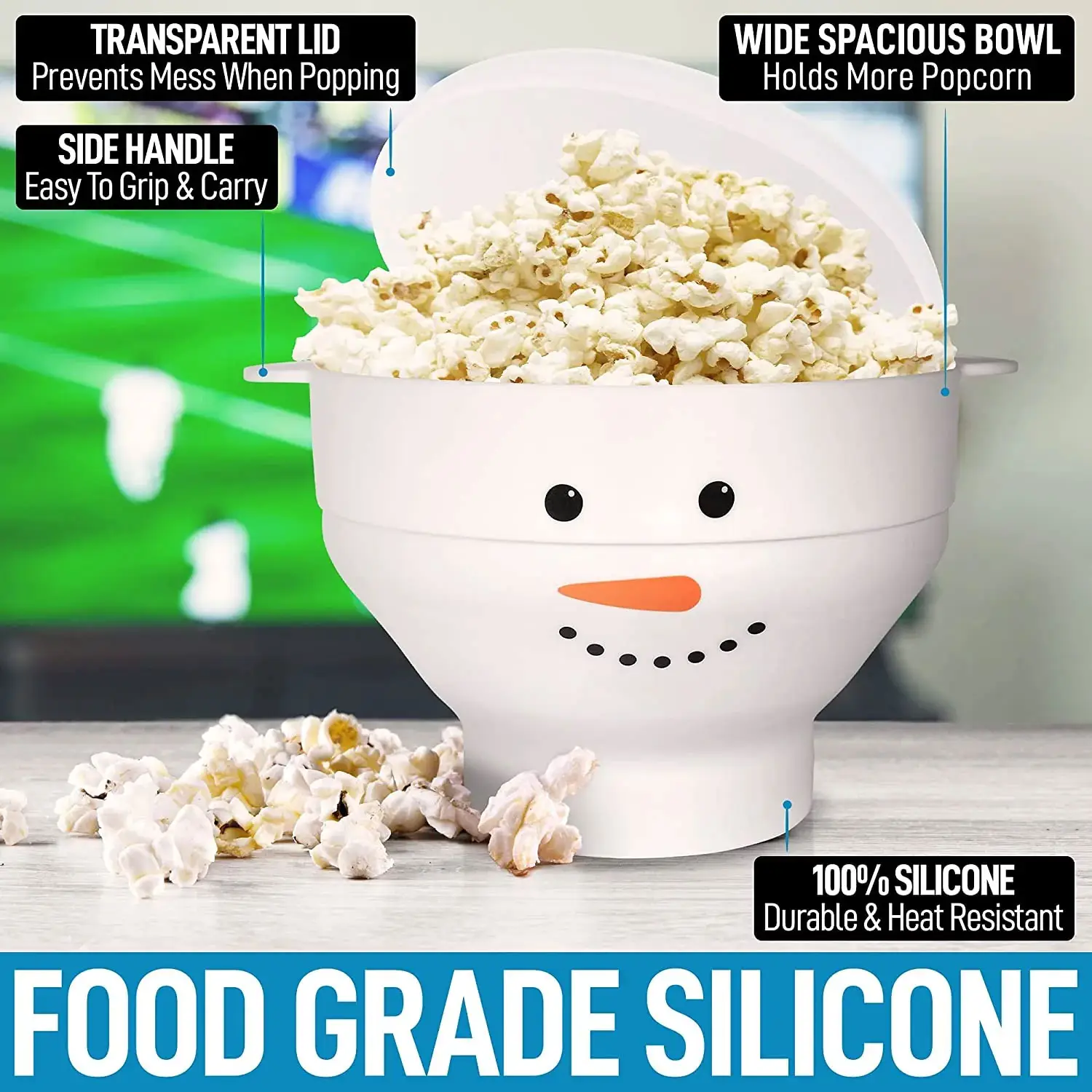 Collapsible Silicone Popcorn Maker