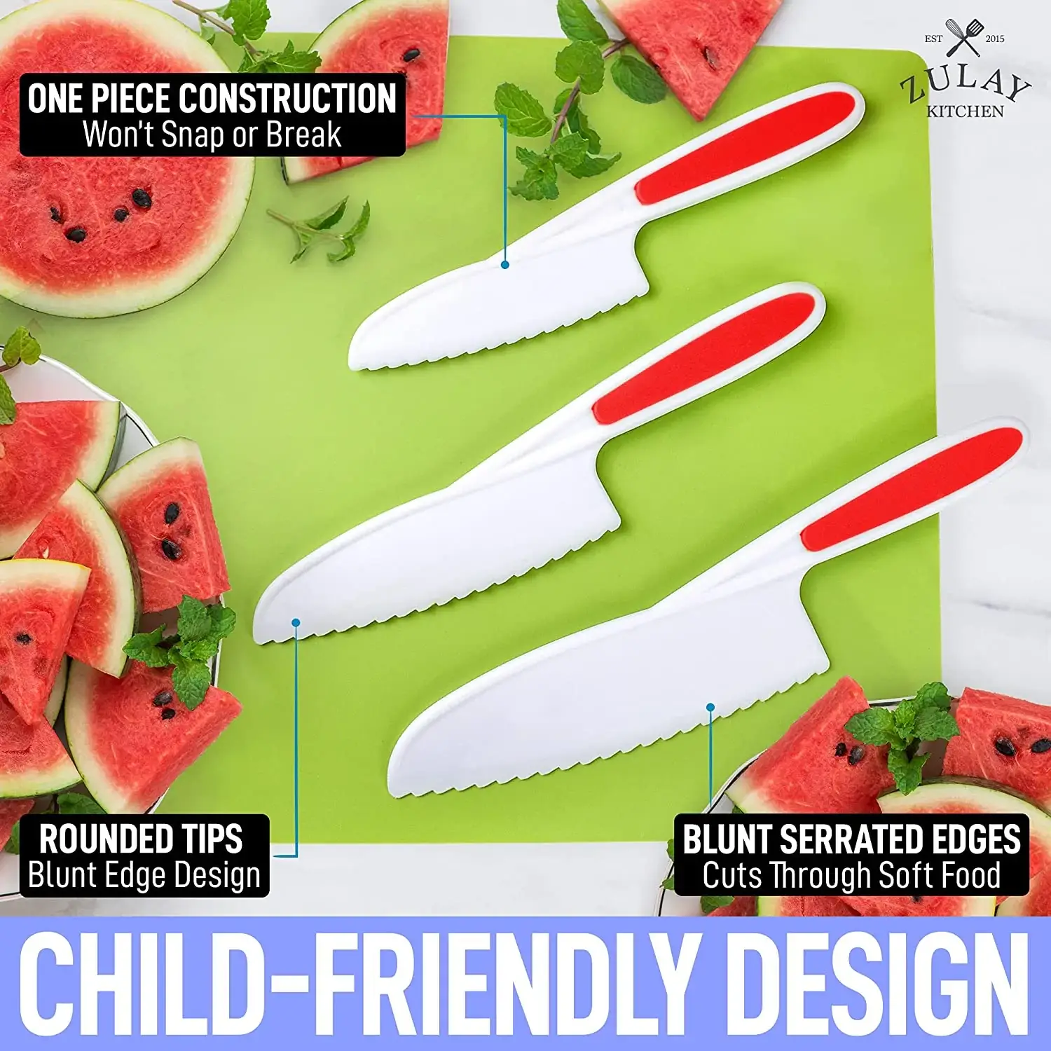 3 Piece Kids Knife Set