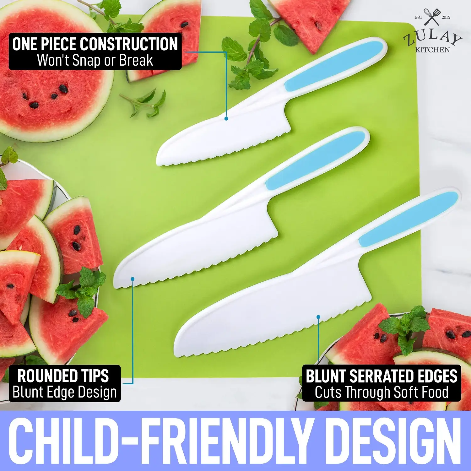 3 Piece Kids Knife Set