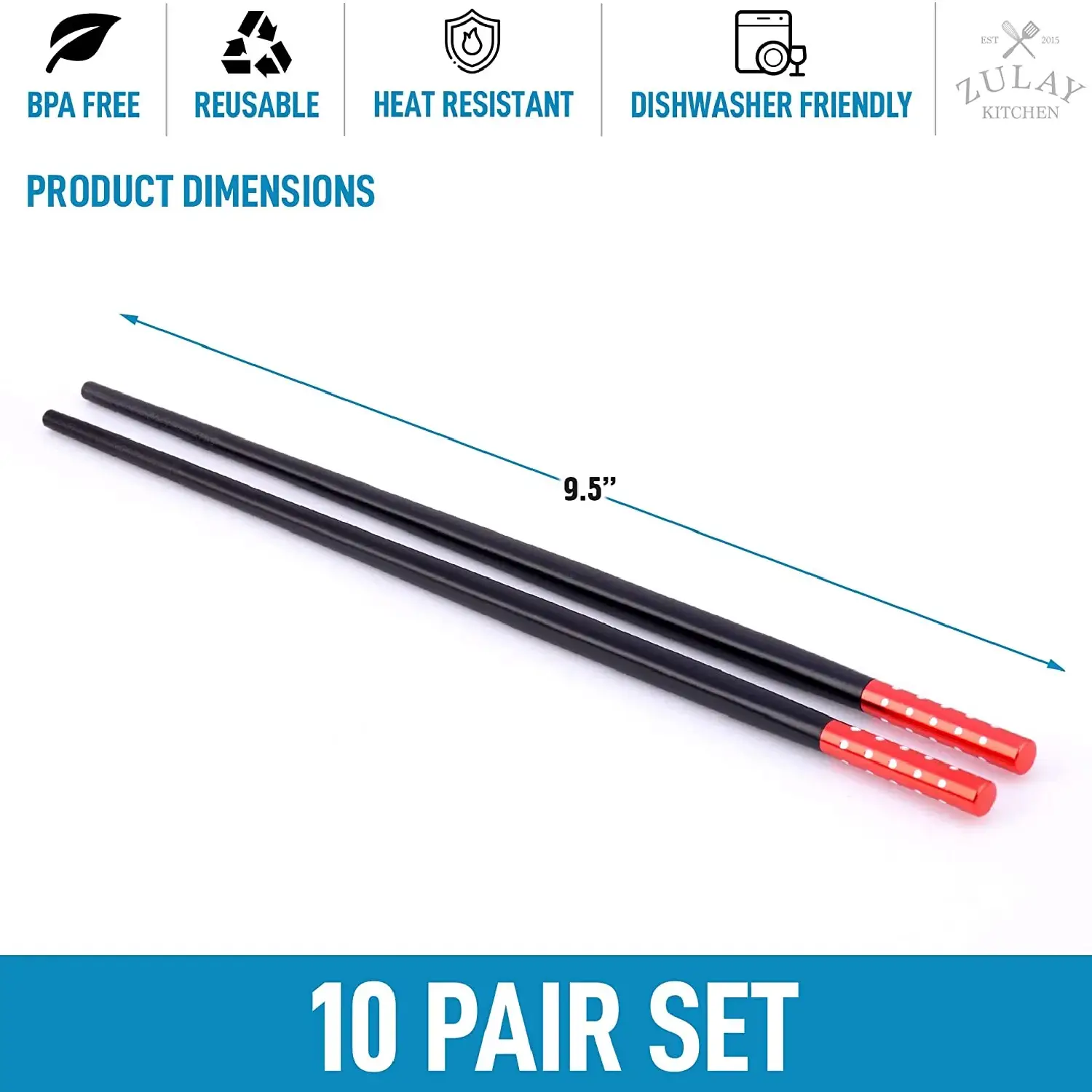 ZK Chopsticks, Fiberglass, 10 Pairs