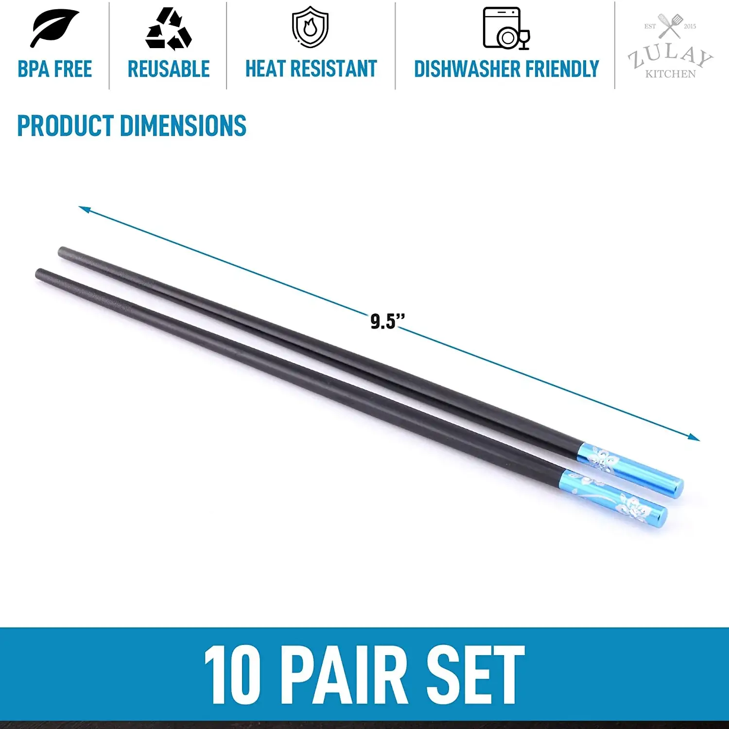 ZK Chopsticks, Fiberglass, 10 Pairs