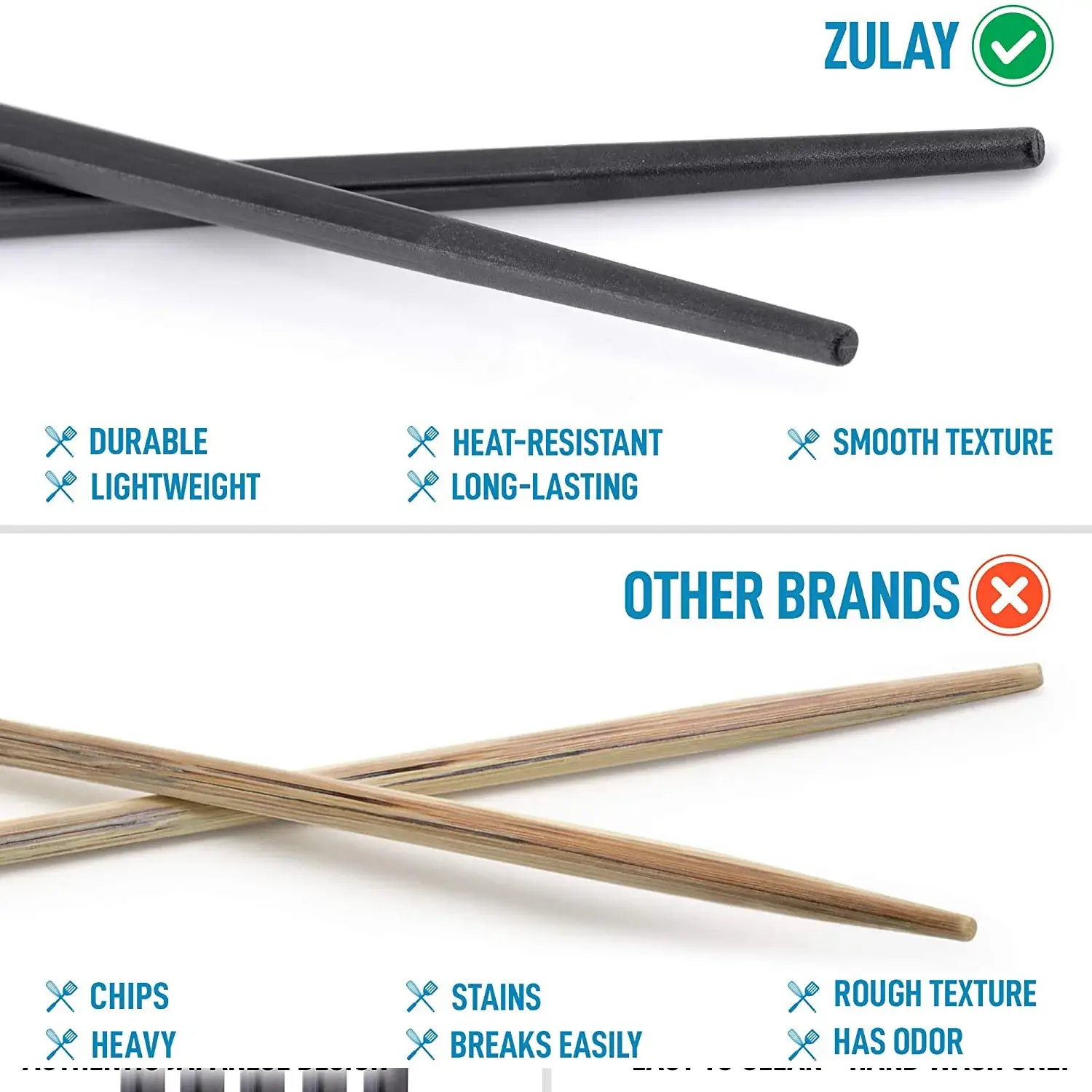 ZK Chopsticks, Fiberglass, 10 Pairs