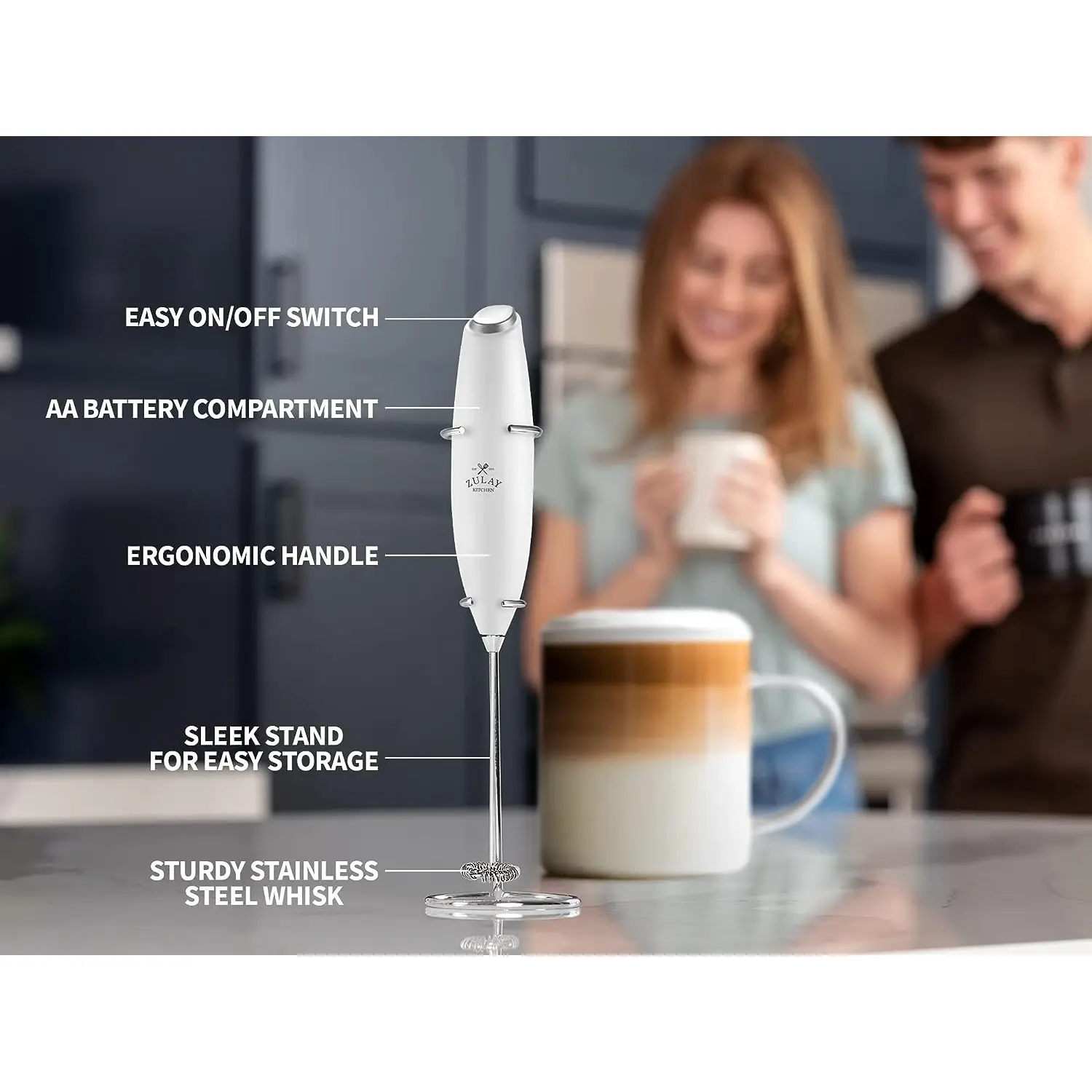 ZK Milk Frother OG With Stand 