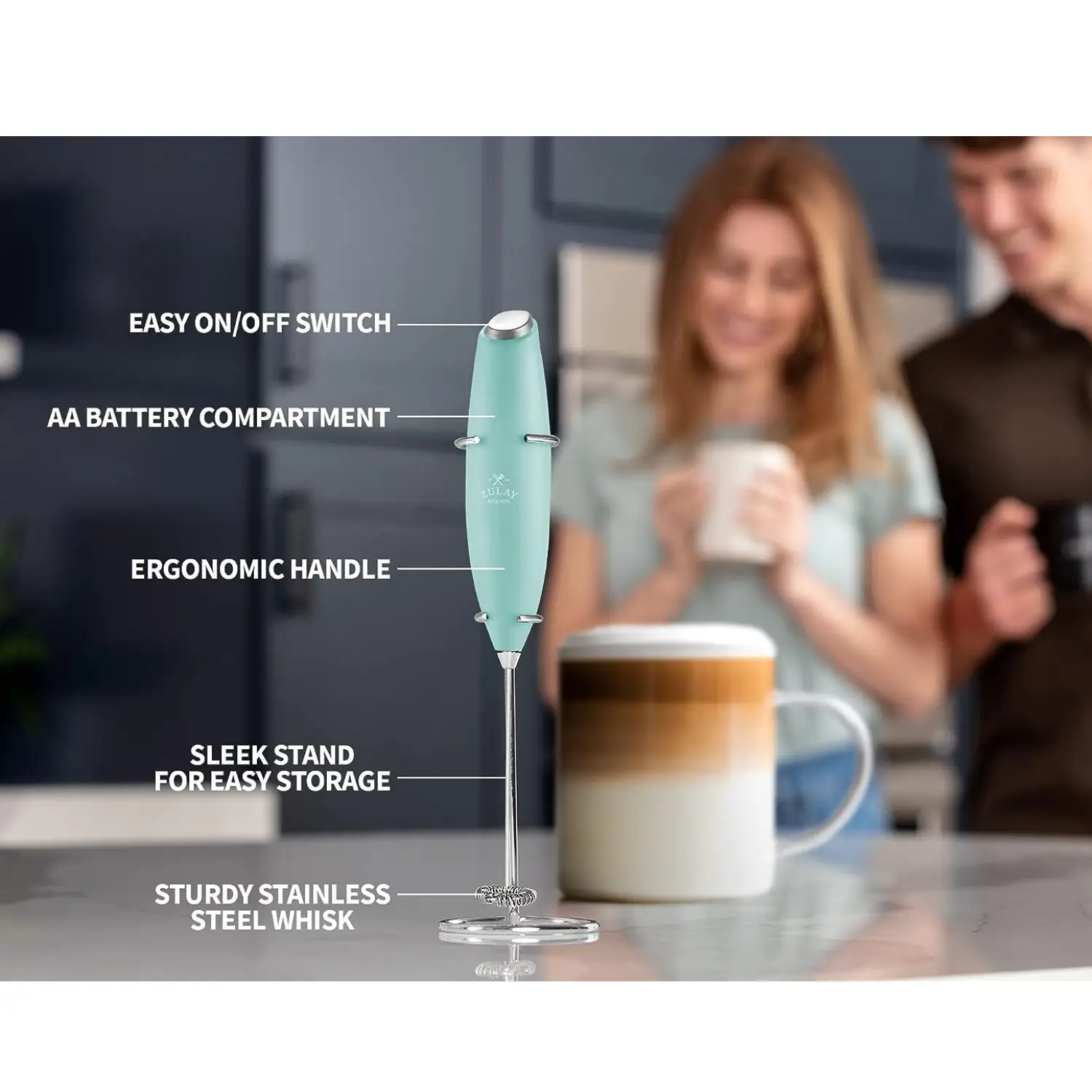 ZK Milk Frother OG With Stand 