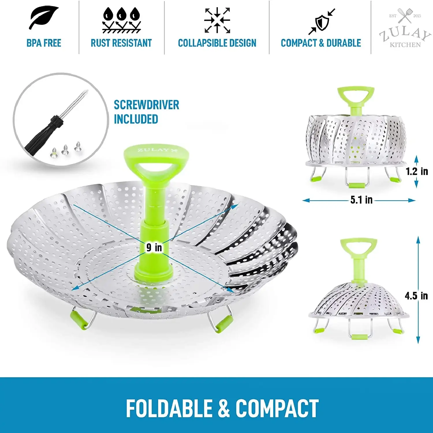 Adjustable Vegetable Steamer Basket