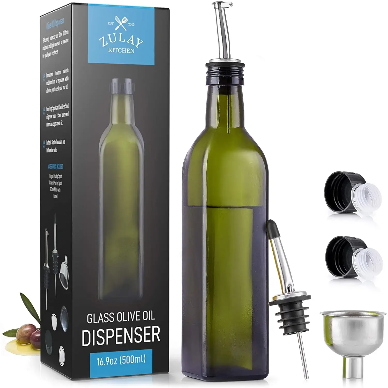 Olive Oil Dispenser Bottle With Accessories