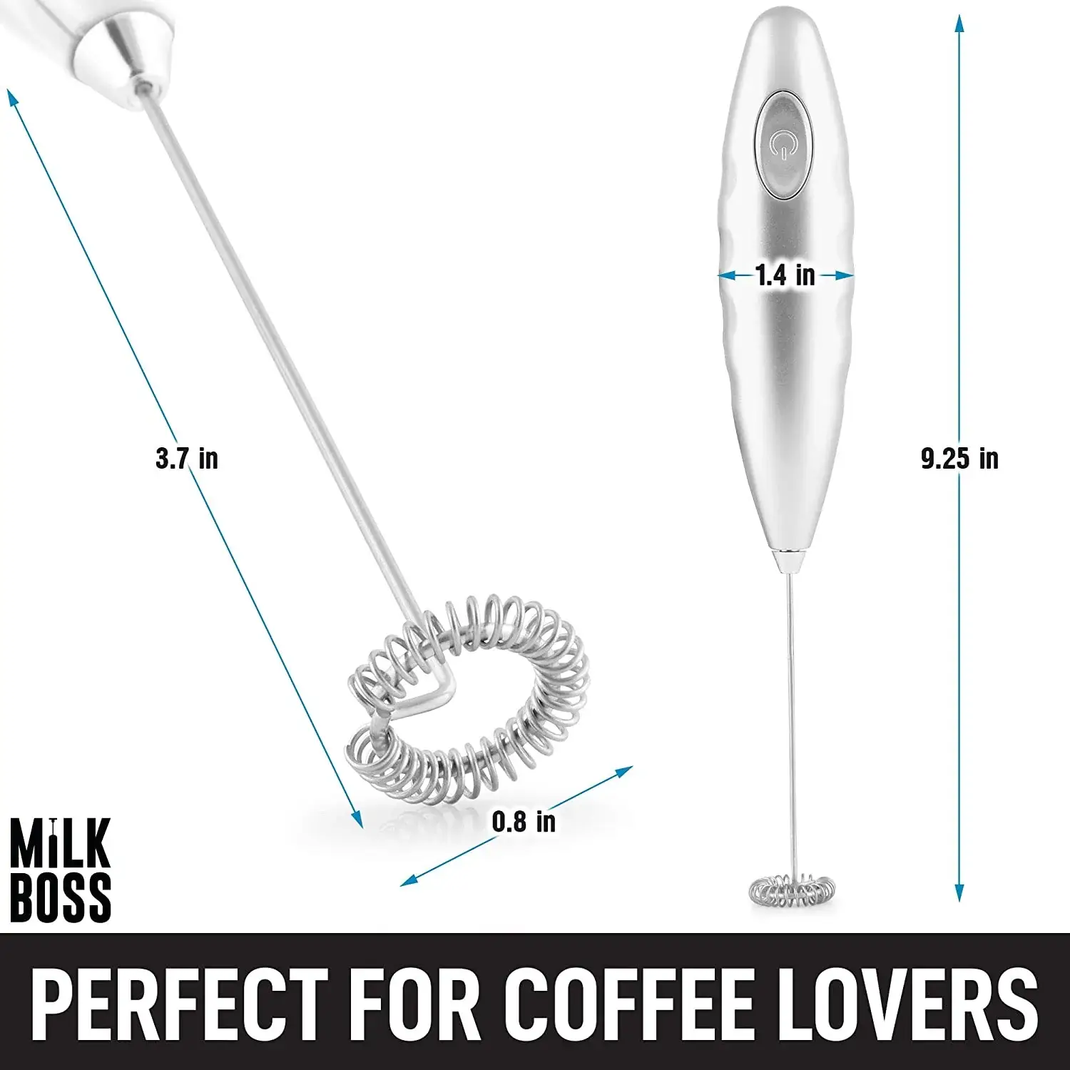 Milk Boss Milk Frother - Double Grip (Batteries Included)