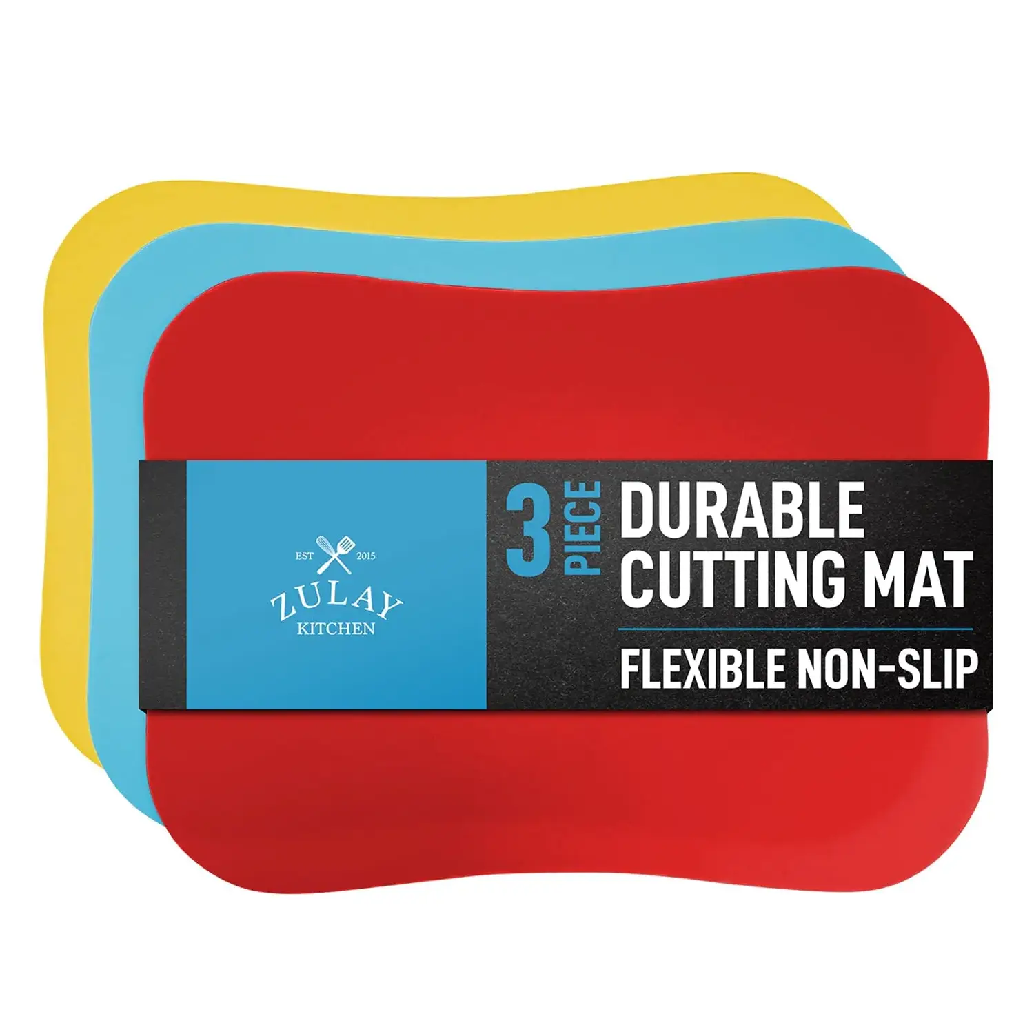 Flexible Cutting Board Mats - Set Of 3