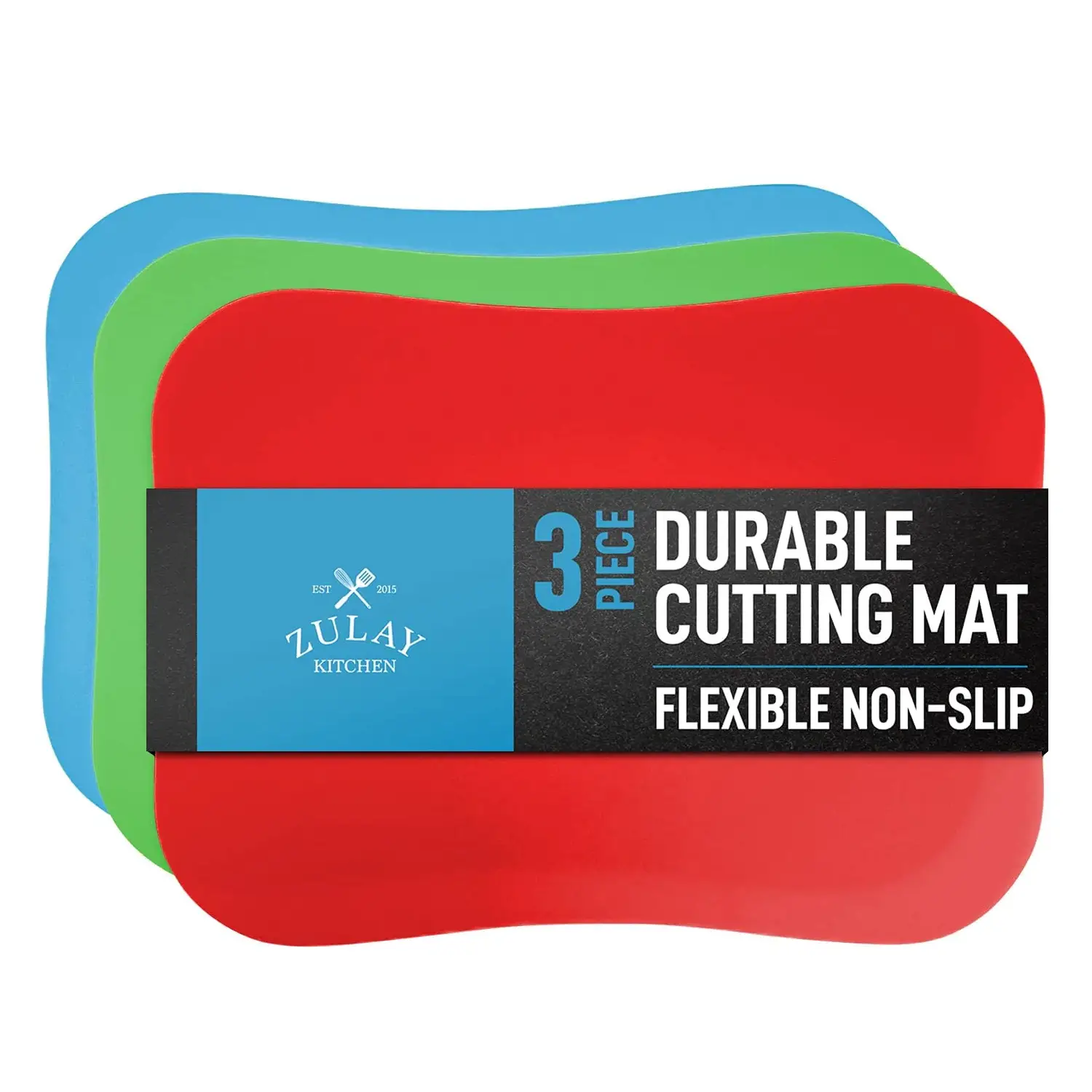 Flexible Cutting Board Mats - Set Of 3
