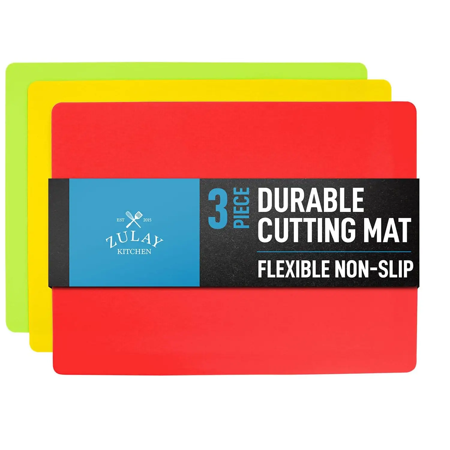 Flexible Cutting Board Mats - Set Of 3