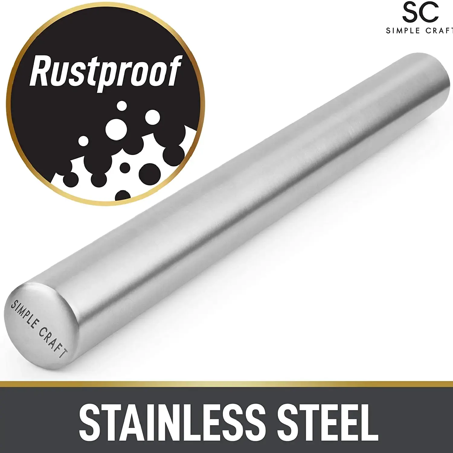 SC Steel Rolling Pin
