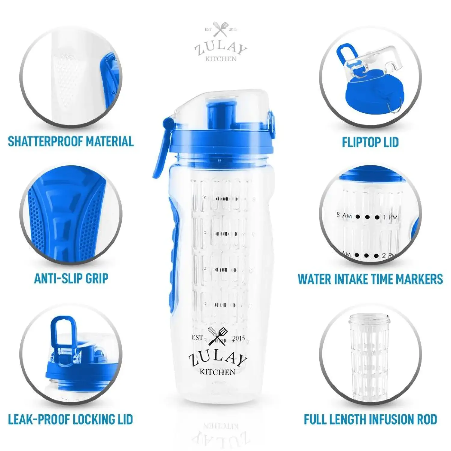 Portable Water Bottle With Fruit Infuser