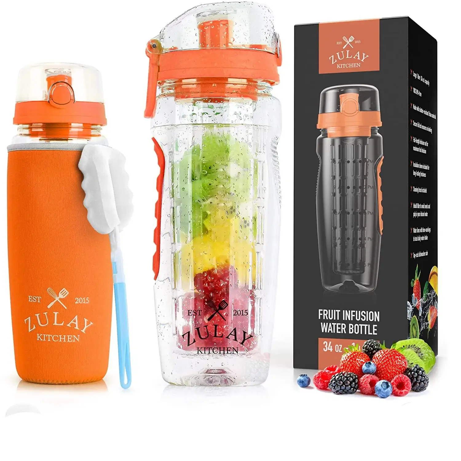 Portable Water Bottle With Fruit Infuser
