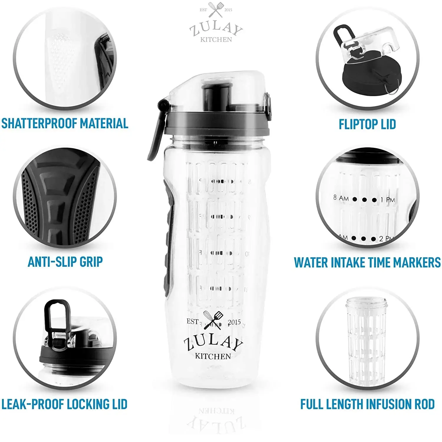 Portable Water Bottle With Fruit Infuser