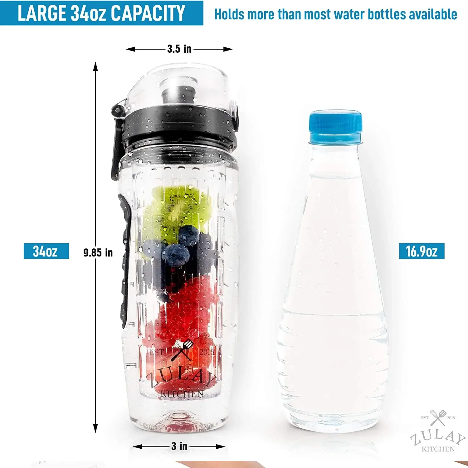 Portable Water Bottle With Fruit Infuser