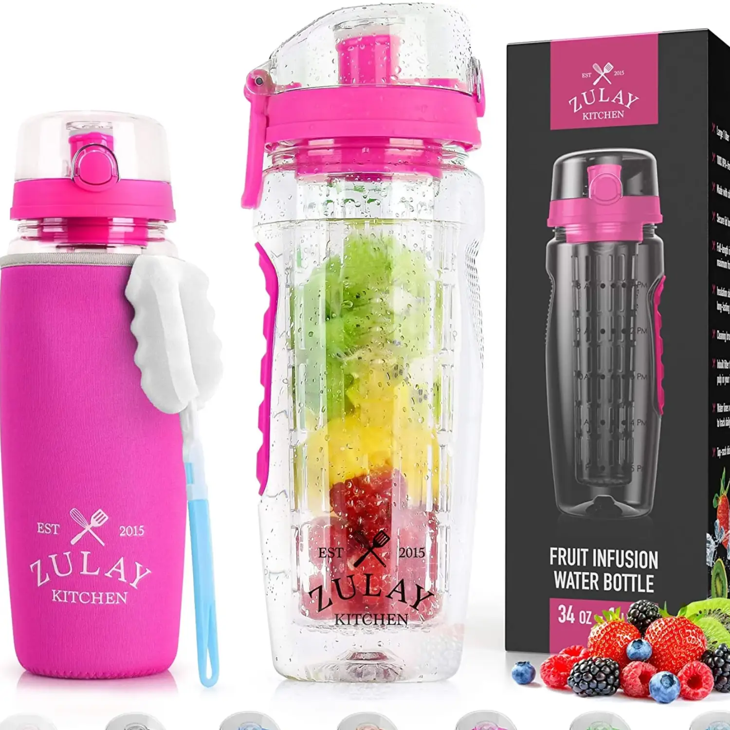 Portable Water Bottle With Fruit Infuser