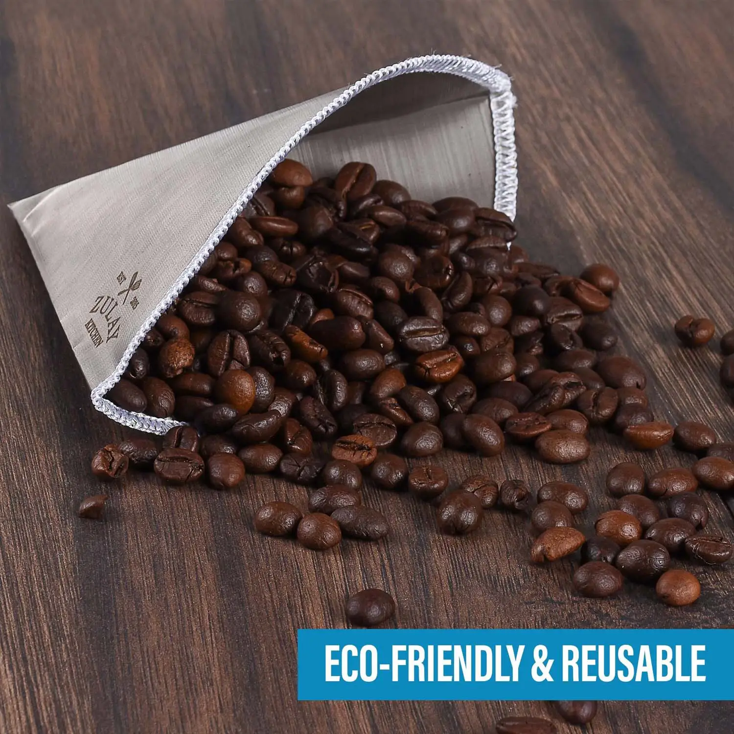 Reusable Pour Over Coffee Filter - Flexible Stainless Steel Mesh