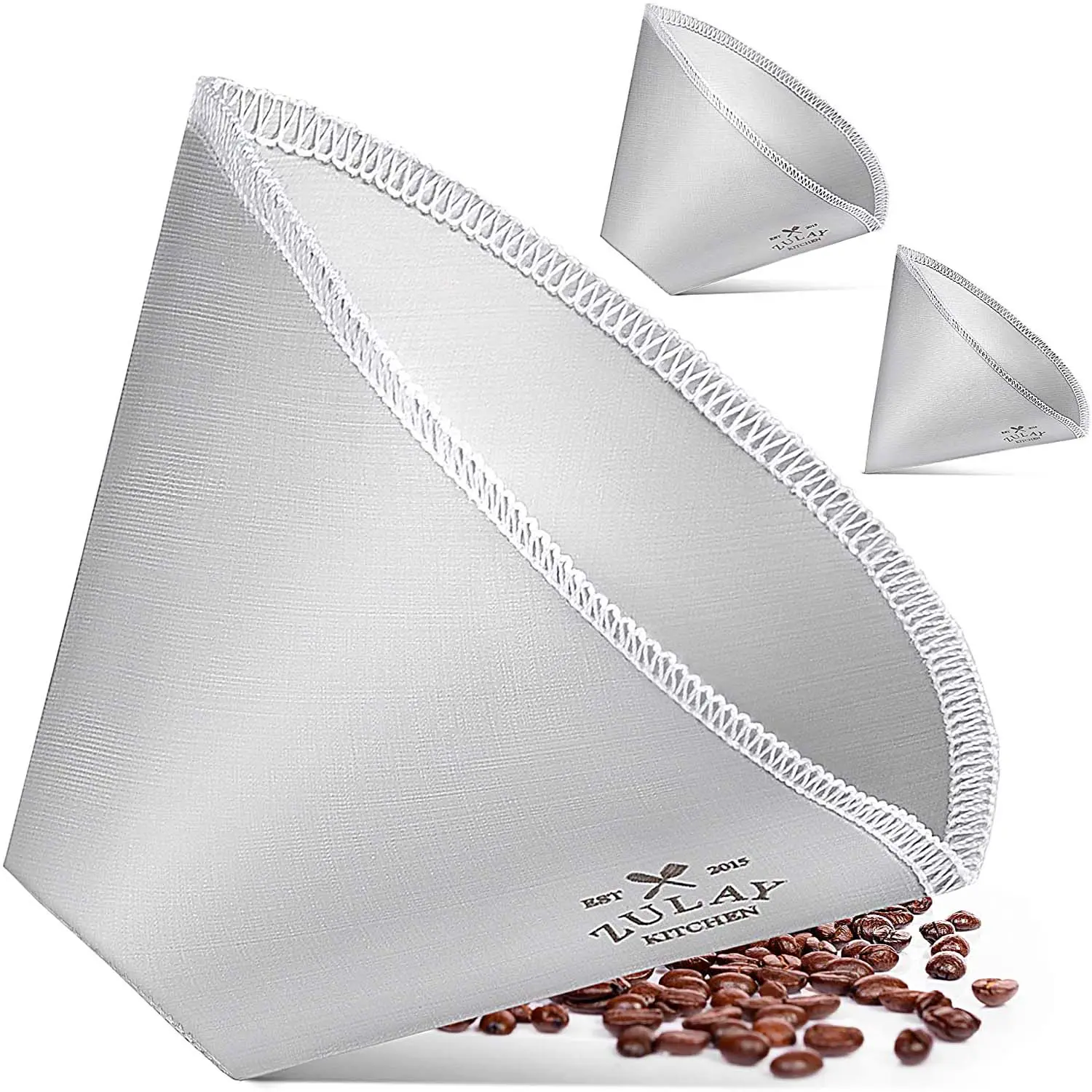 Reusable Pour Over Coffee Filter - Flexible Stainless Steel Mesh