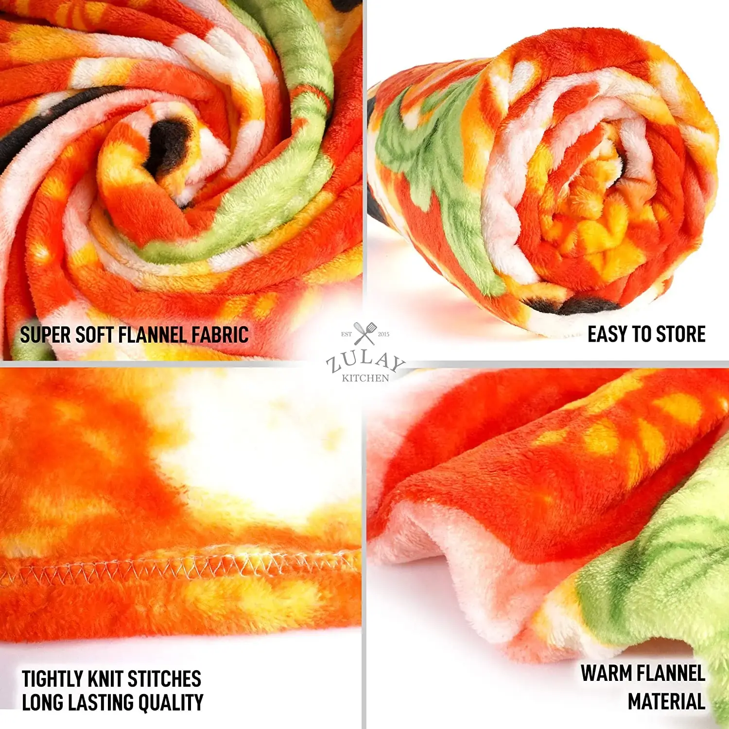 Novelty Premium Soft Flannel Big Pizza Blanket