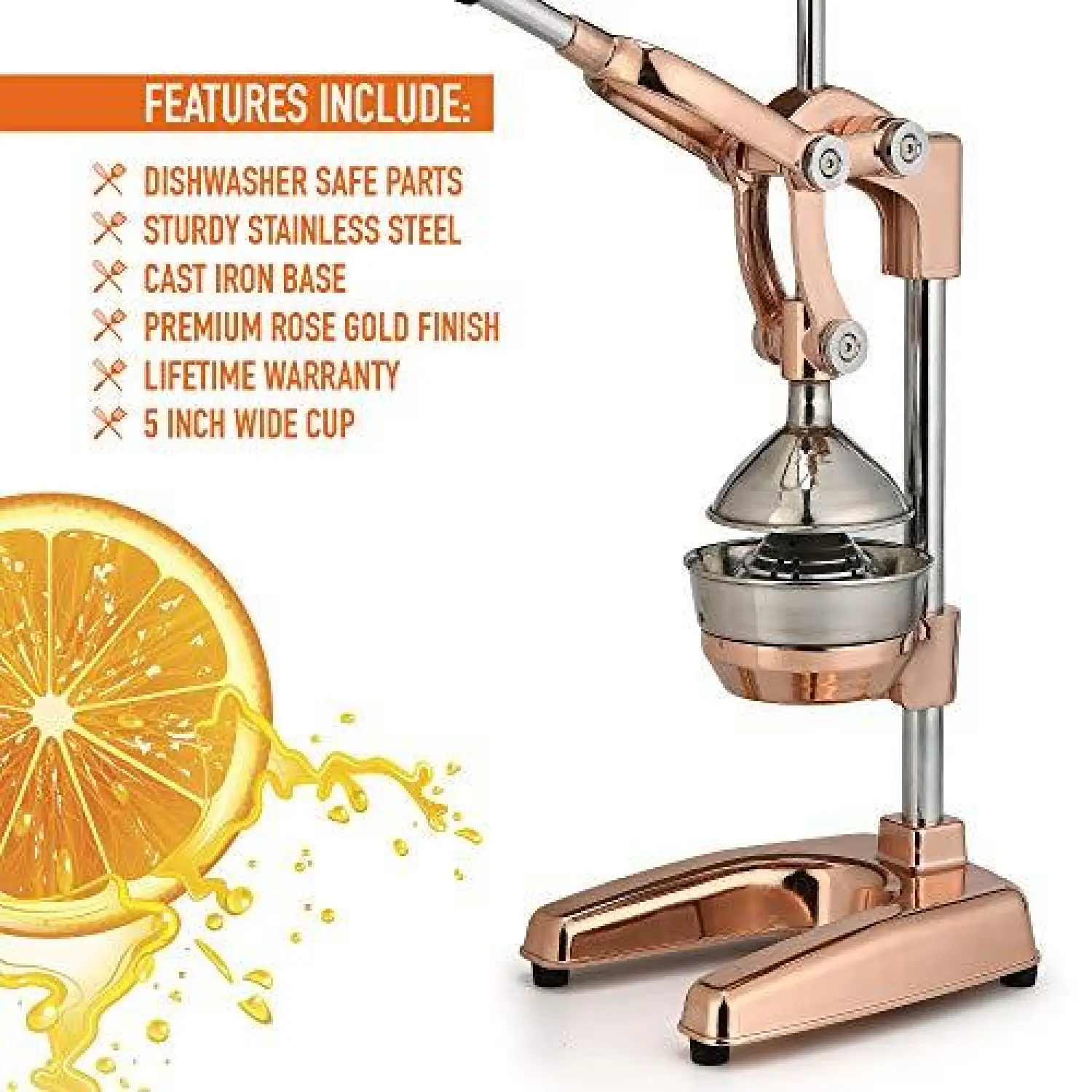 Premium Citrus Juicer - Manual Citrus Press And Orange Squeezer