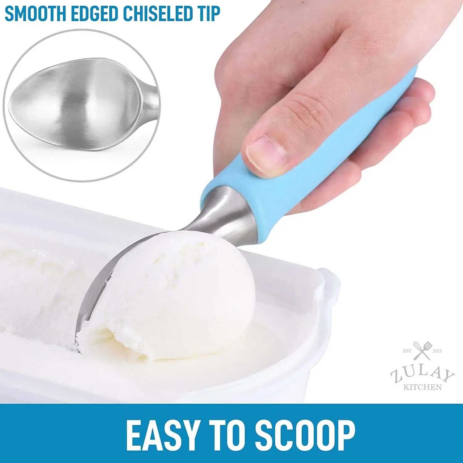 Ice Cream Scoop With Rubber Grip