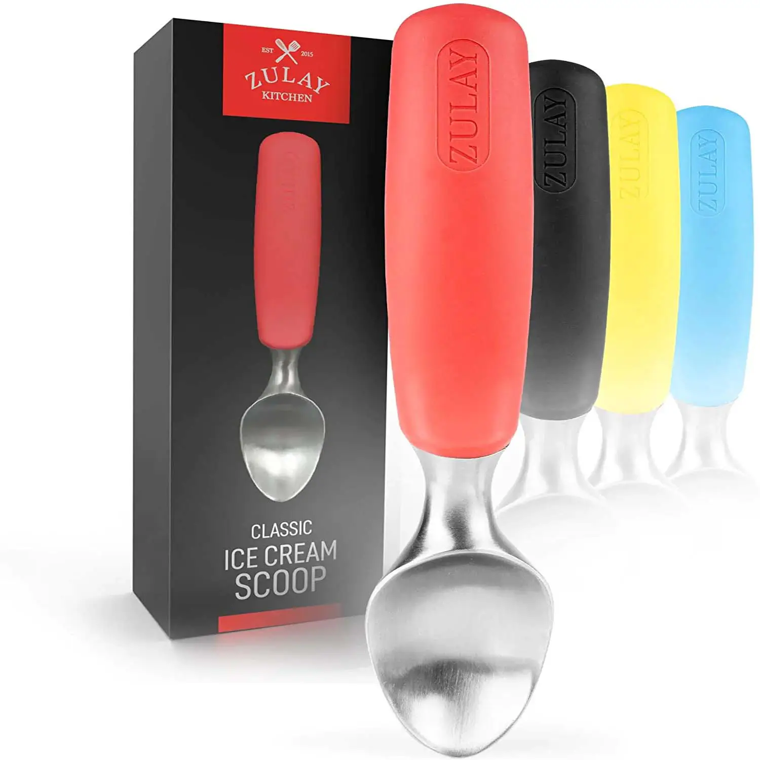 Ice Cream Scoop With Rubber Grip