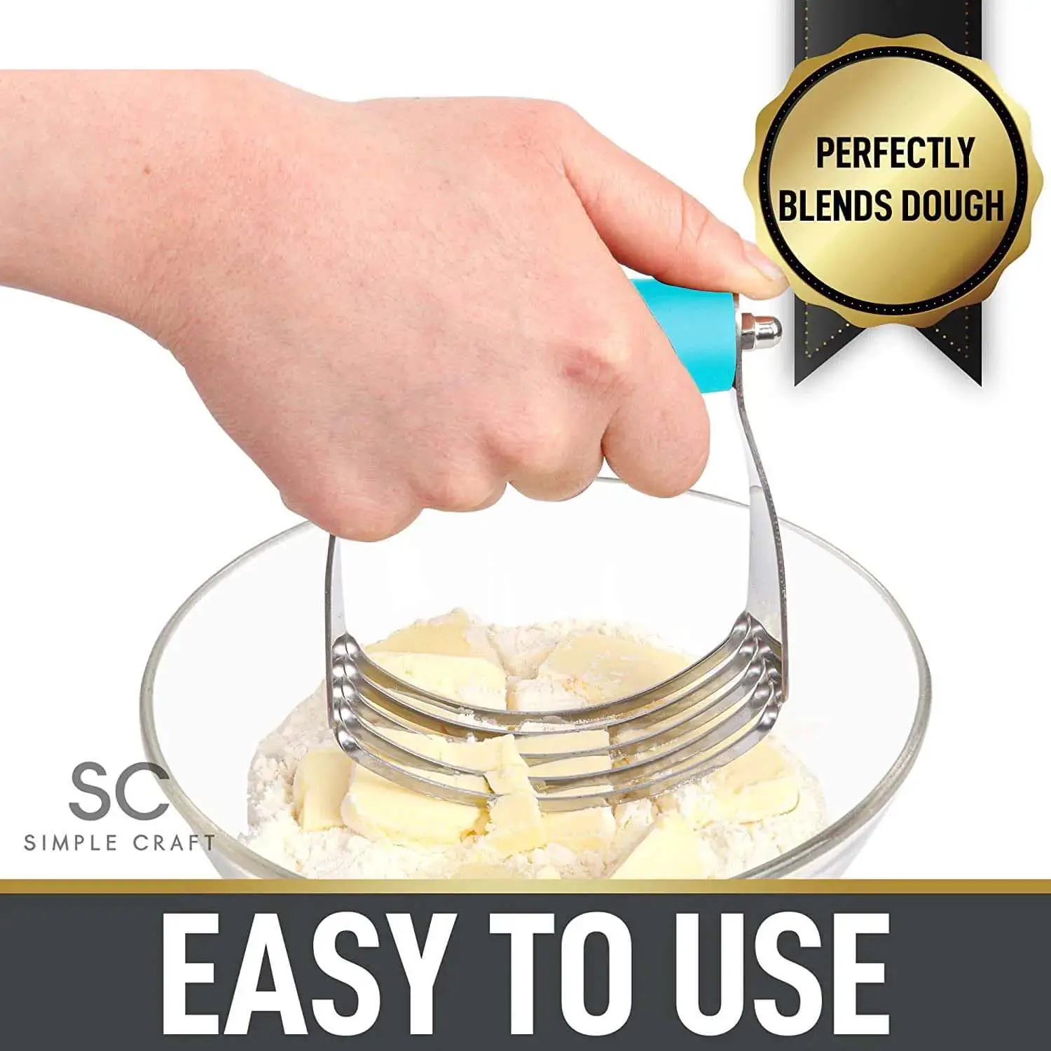 Simple Craft Pastry Dough Cutter With Comfortable Grip Handle