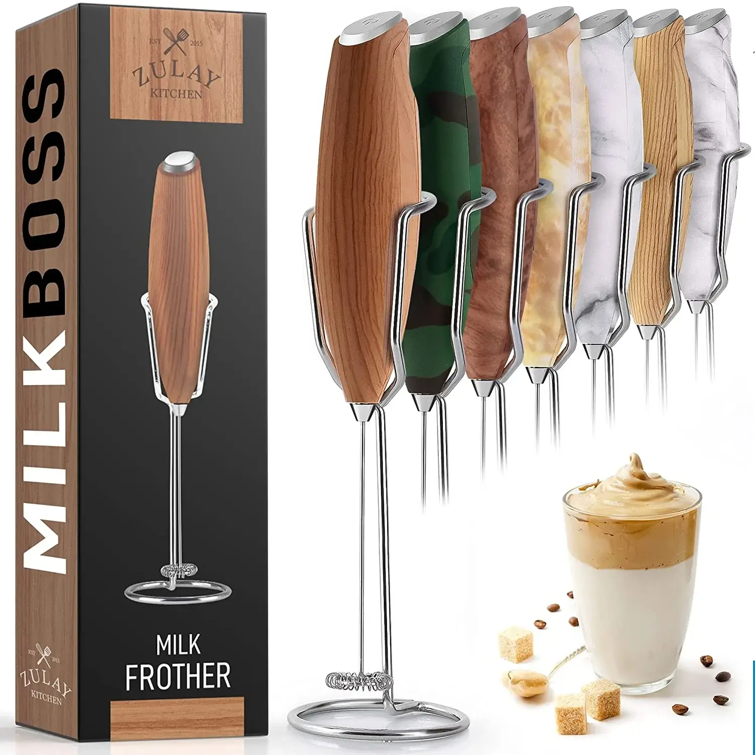 Milk Frother With Holster Stand