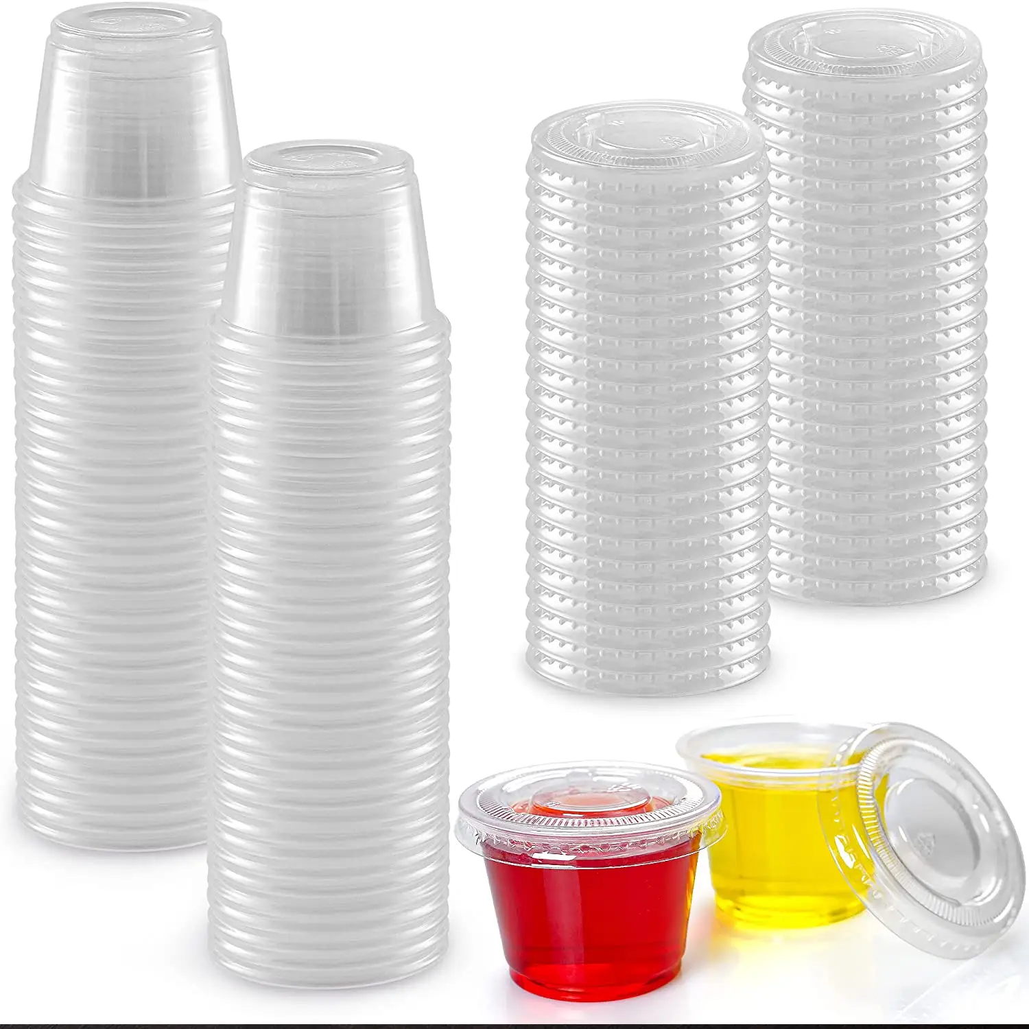 Simple Craft Clear Jello Shot Cups With Lids 