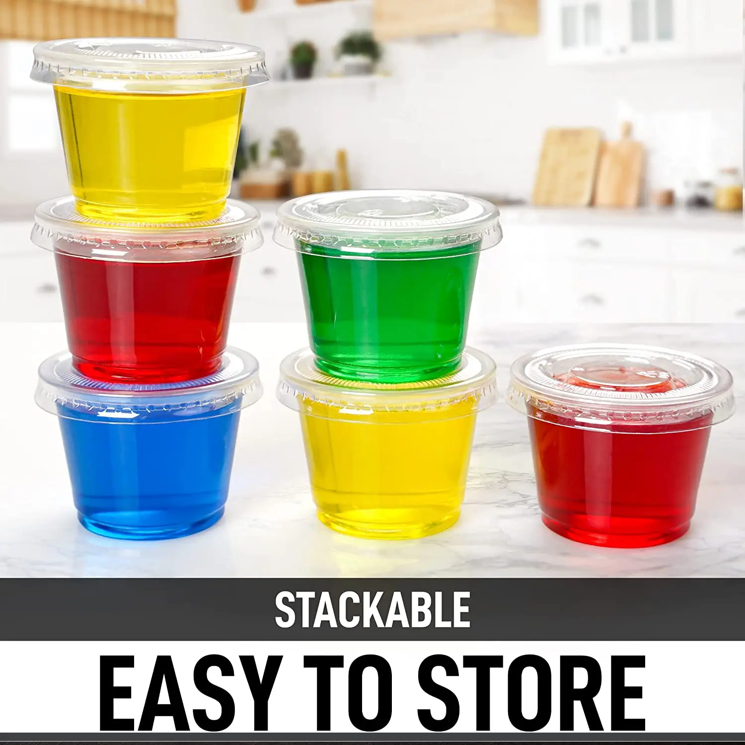 Simple Craft Clear Jello Shot Cups With Lids 