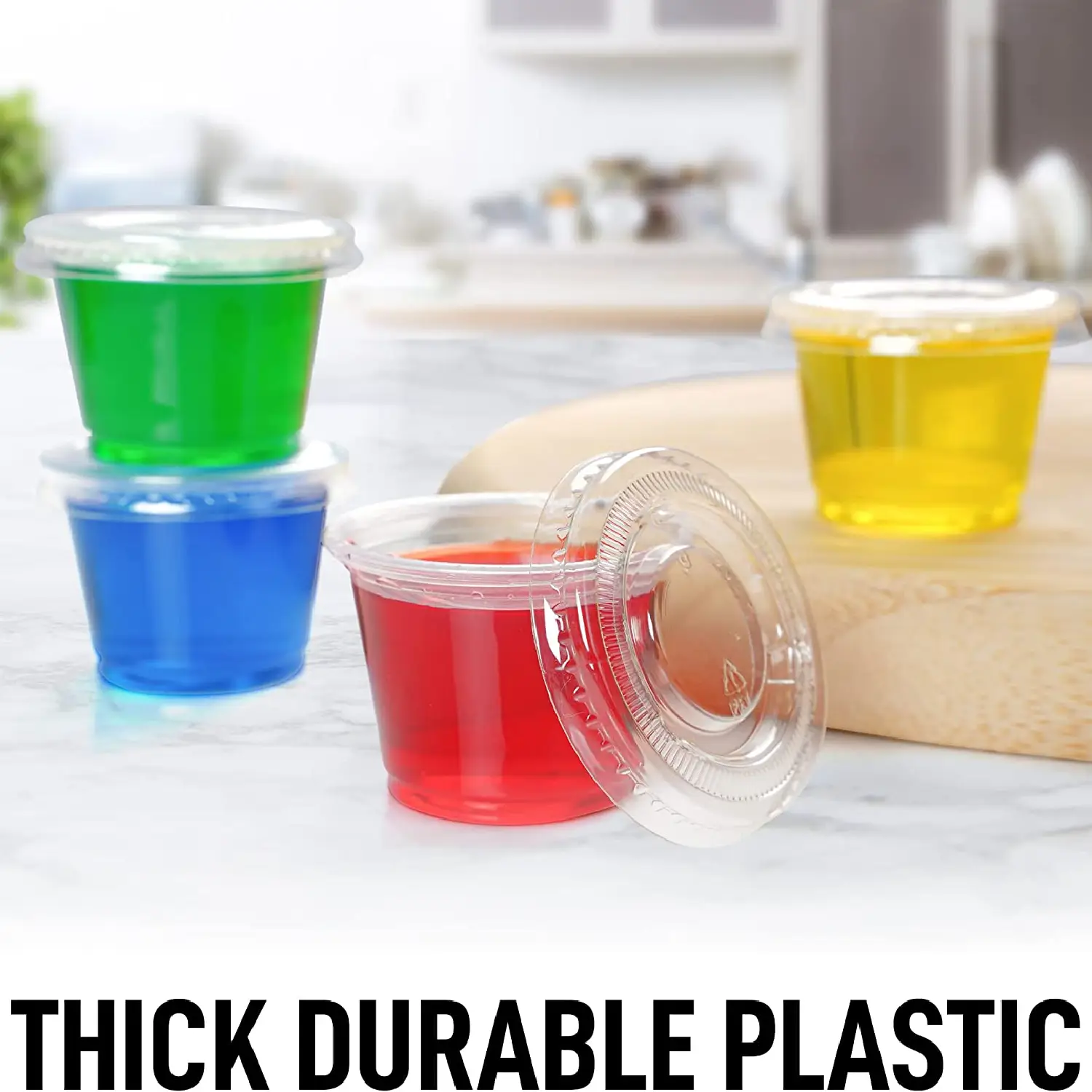 Simple Craft Clear Jello Shot Cups With Lids 