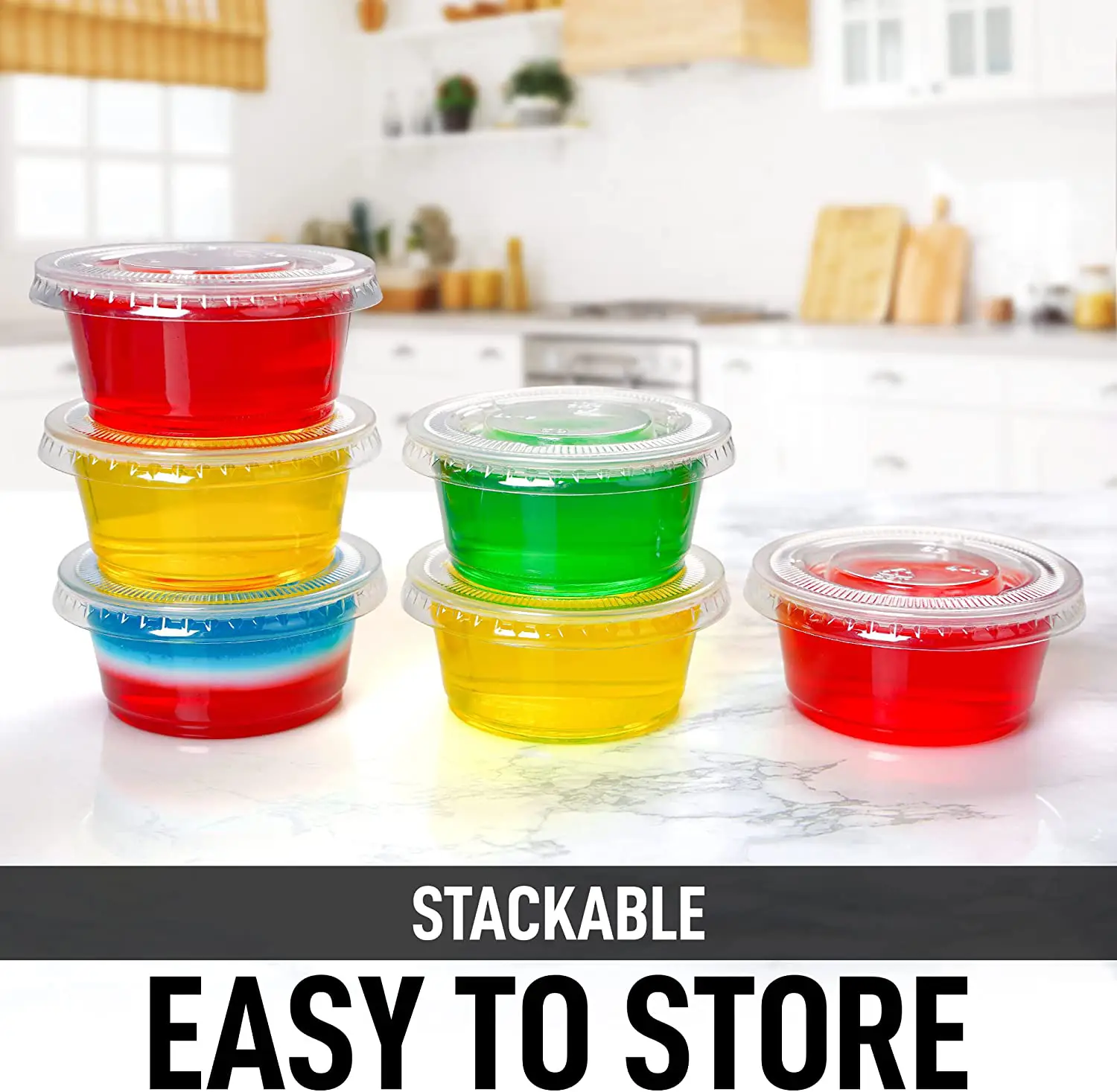 Simple Craft Clear Jello Shot Cups With Lids 