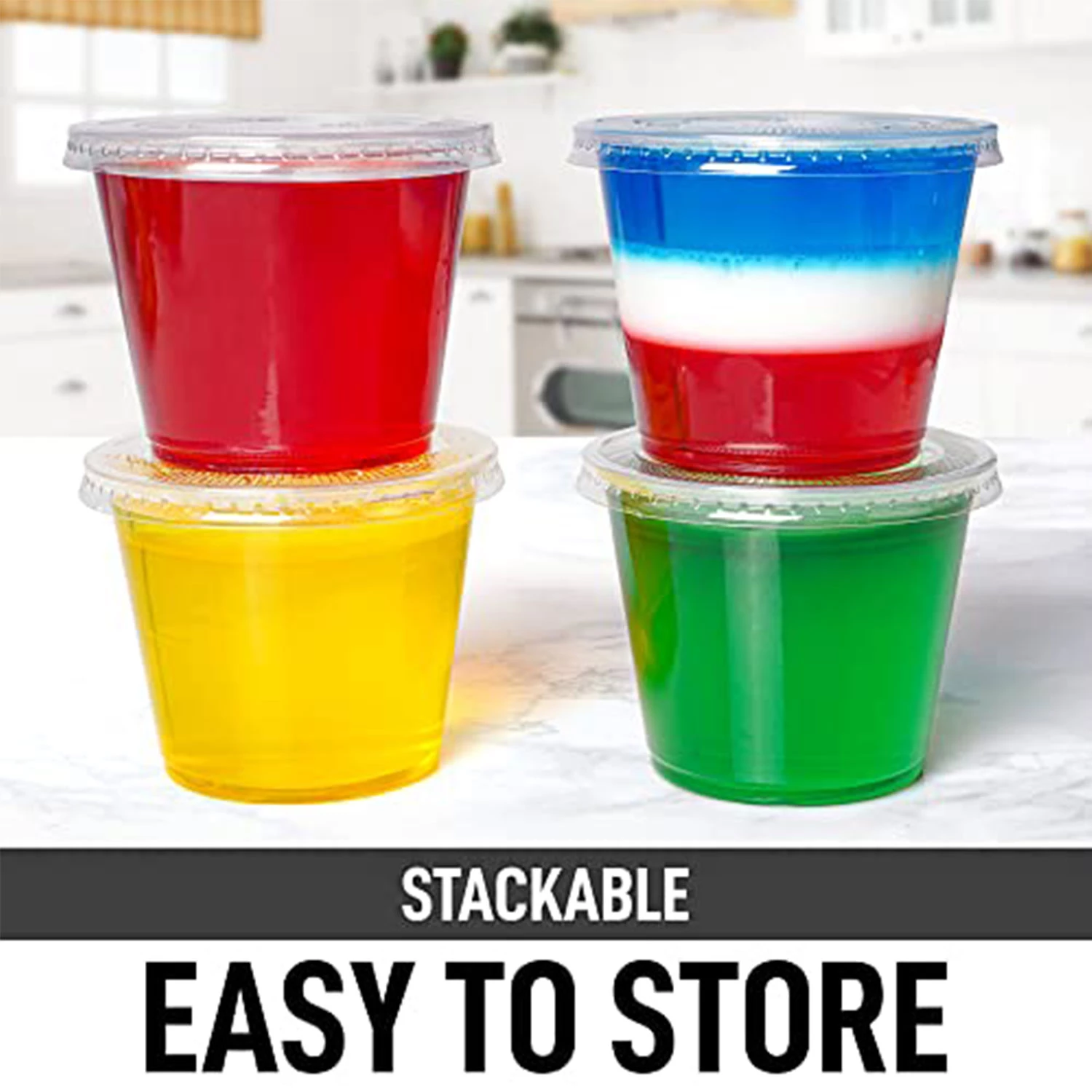 Simple Craft Clear Jello Shot Cups With Lids 