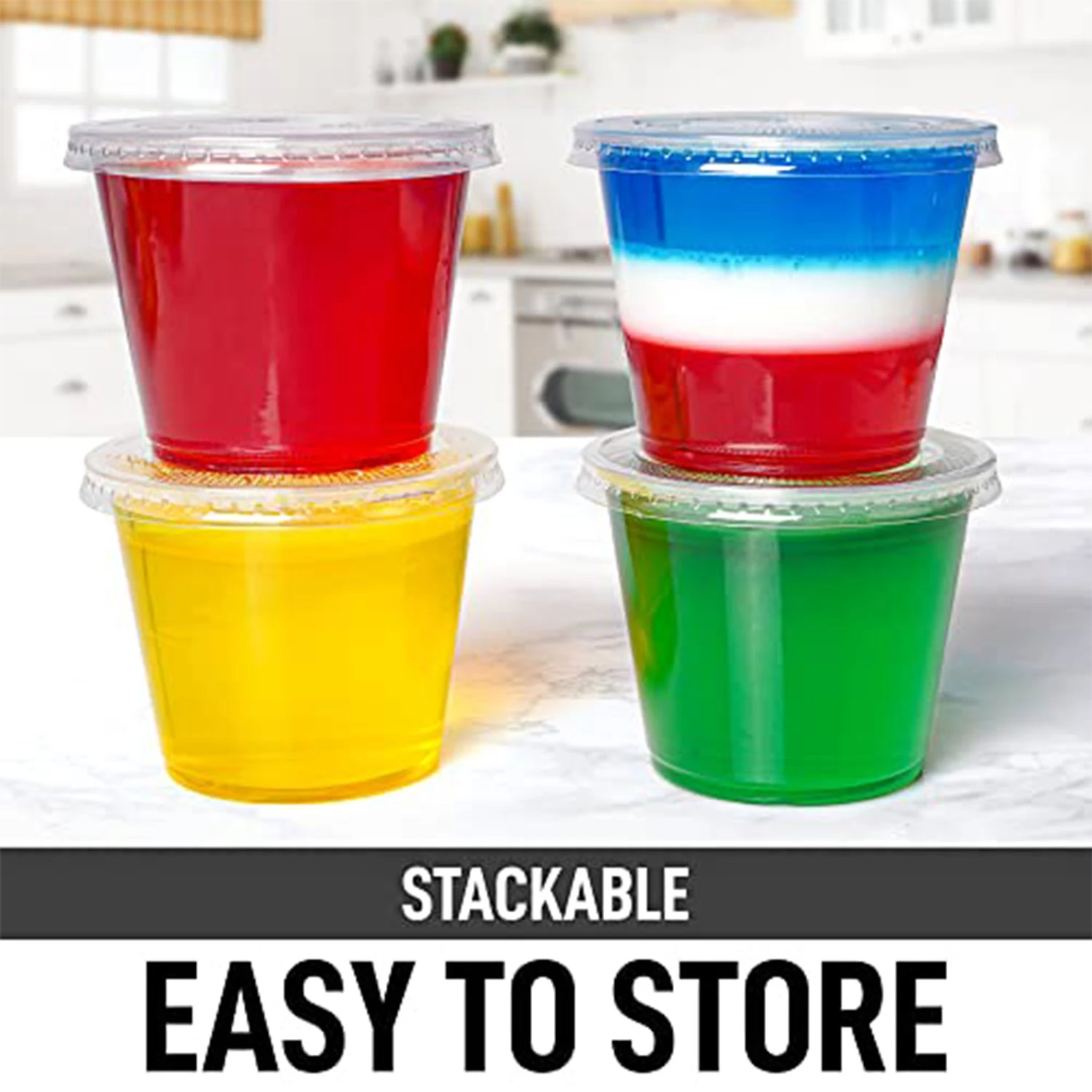 Simple Craft Clear Jello Shot Cups With Lids 