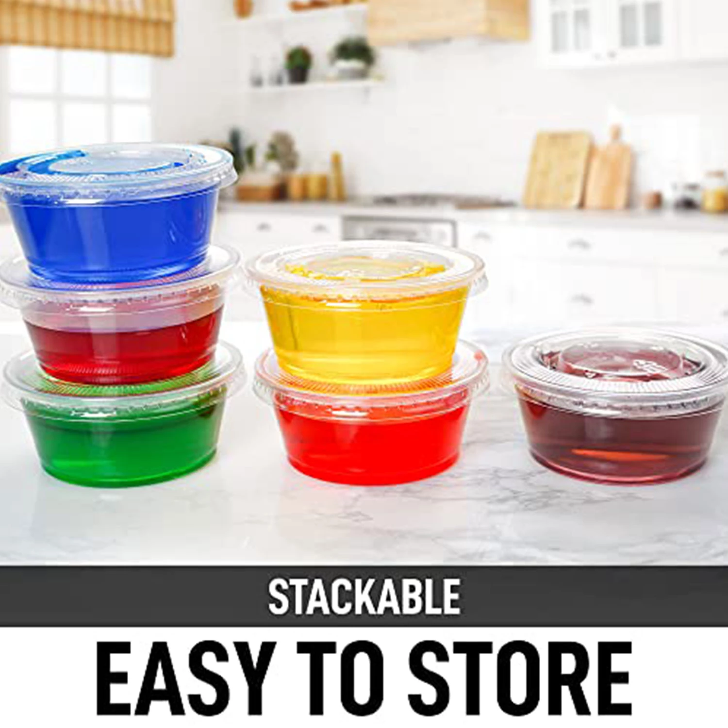 Simple Craft Clear Jello Shot Cups With Lids 